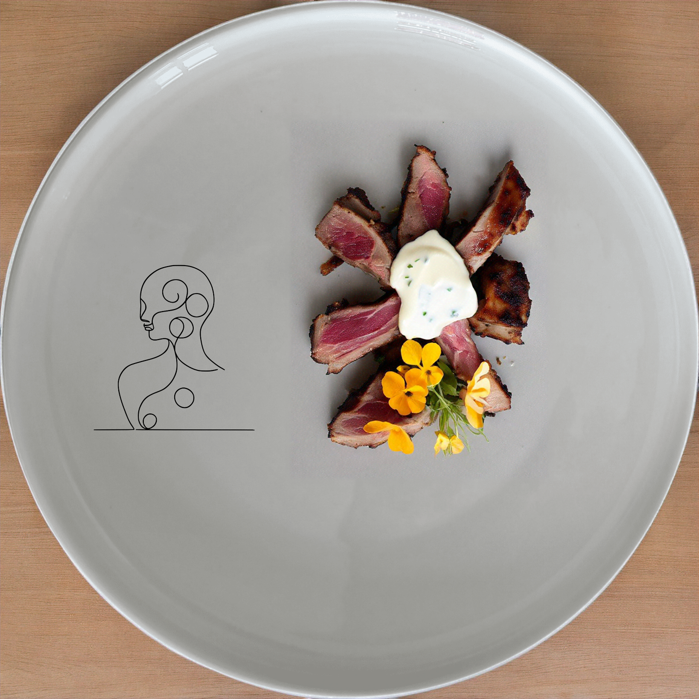 Abstract Human Soul Side Plate Set of 4 - Range 2 adds modern elegance to your table setting with unique abstract designs.