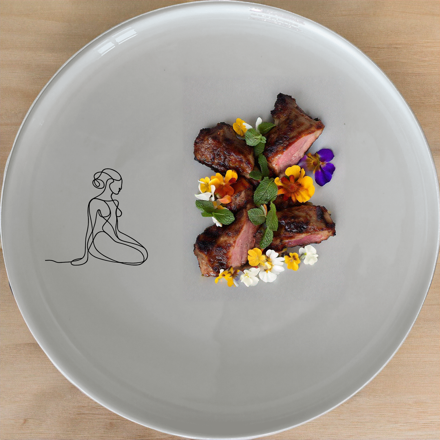 Abstract Human Soul Side Plate Set of 4 - Range 3 offers a unique and artistic design perfect for any modern home.