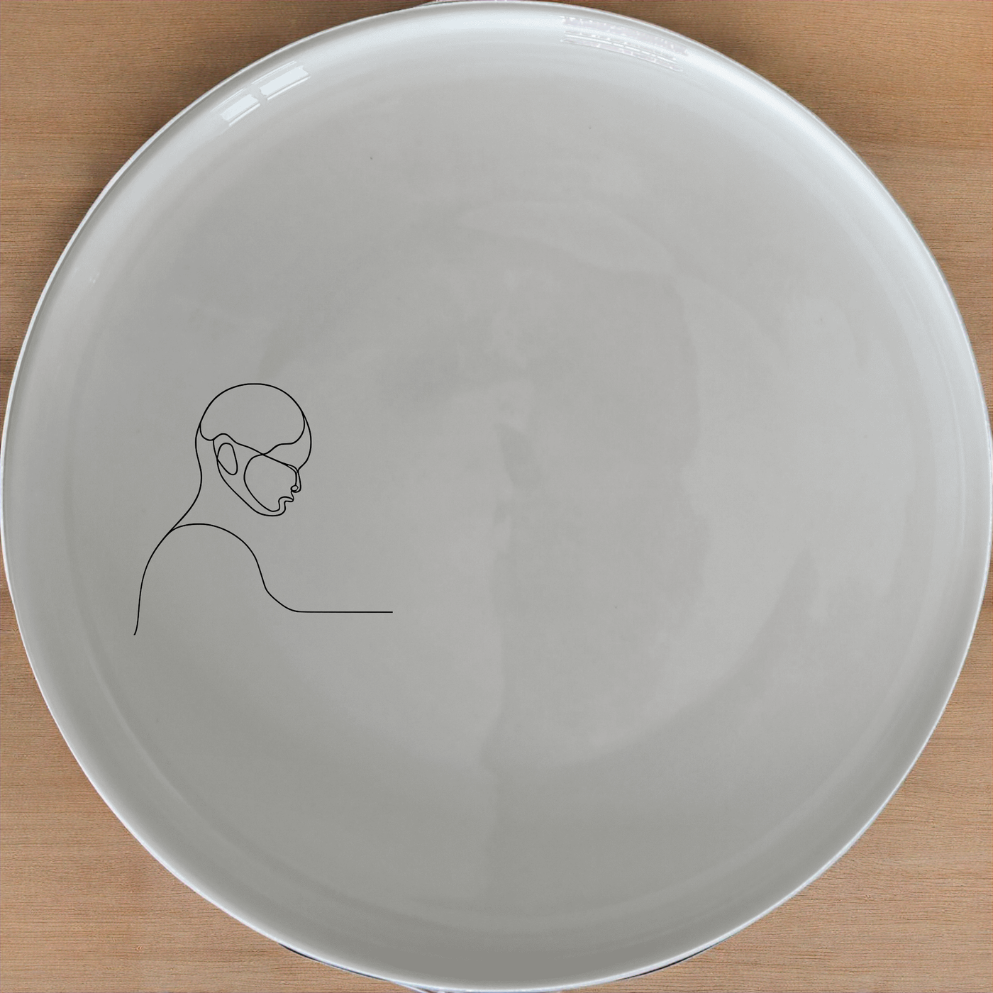 Abstract Human Soul Side Plate Set of 4 - Range 4 offers a modern, artistic touch to your dining experience with sleek, minimalist design.