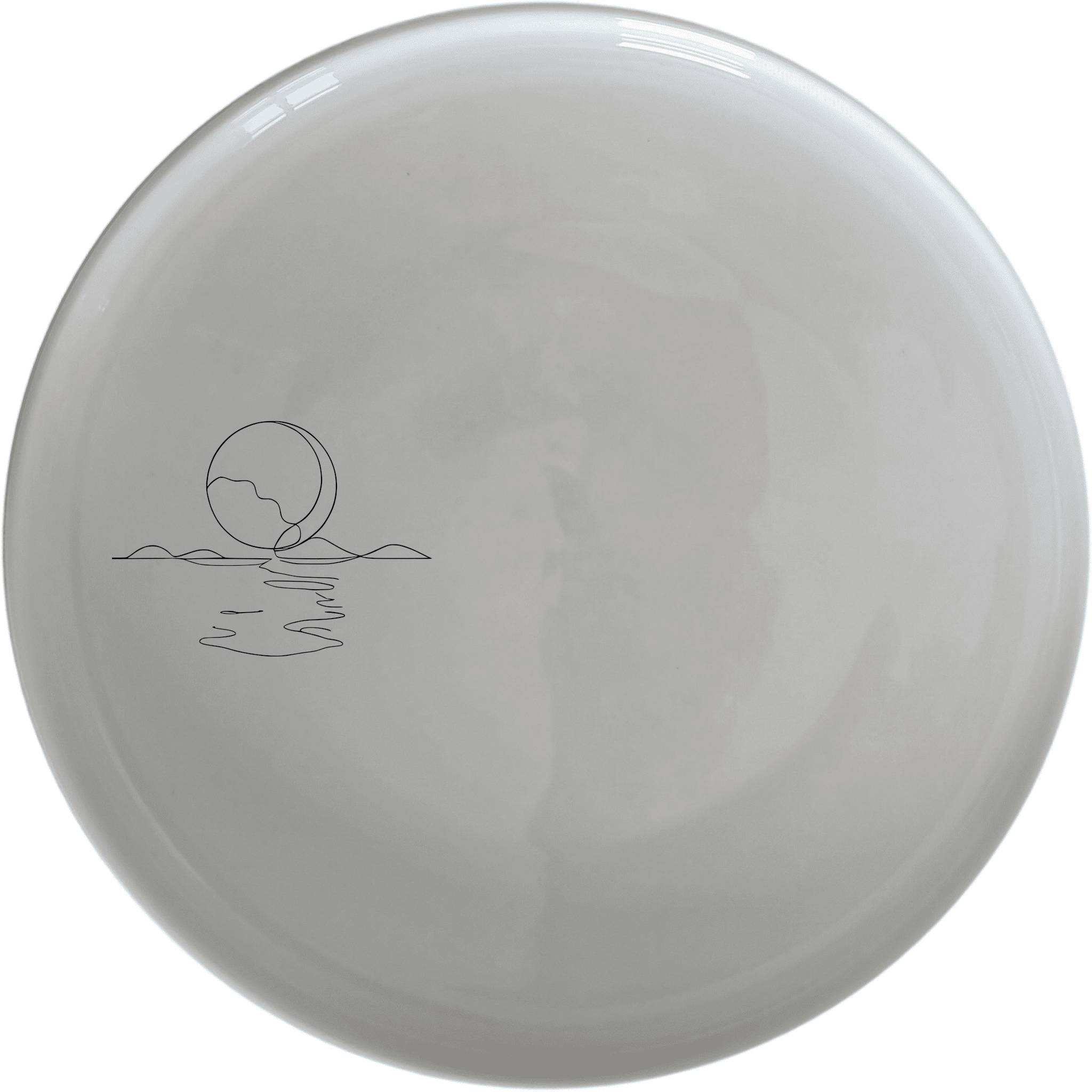 Reflections Water Moon Dinner Plate Set of 4 - Range 1 offers a serene and minimalist design perfect for any dining table.