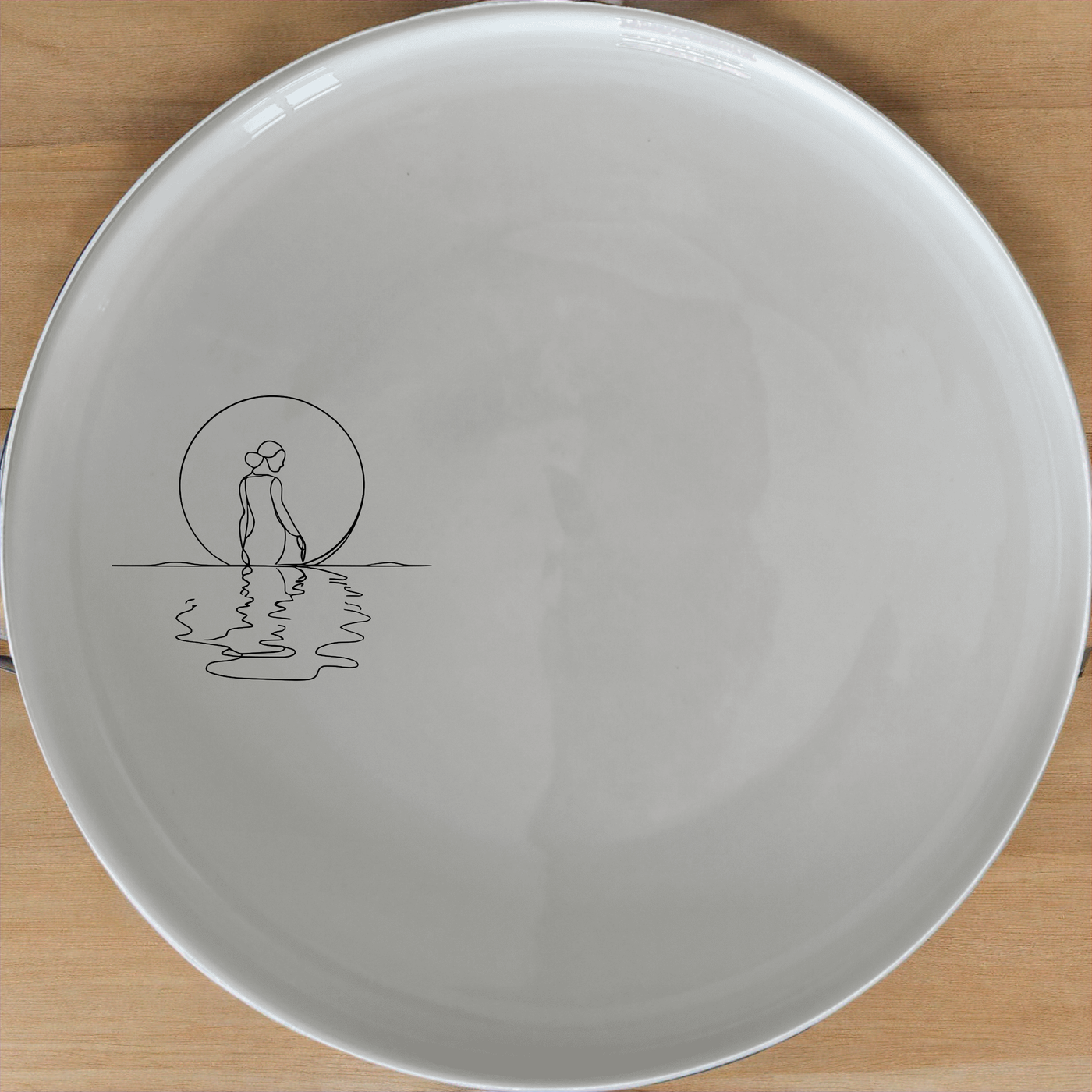 Reflections Water Moon Dinner Plate Set of 4 - Range 4 offers a serene and artistic design perfect for any dining table. Crafted from premium ceramic, these plates feature a soothing water and moon motif that adds a touch of tranquility to your meals. Ideal for both everyday use and special occasions, this set is microwave and dishwasher safe, ensuring convenience and durability.