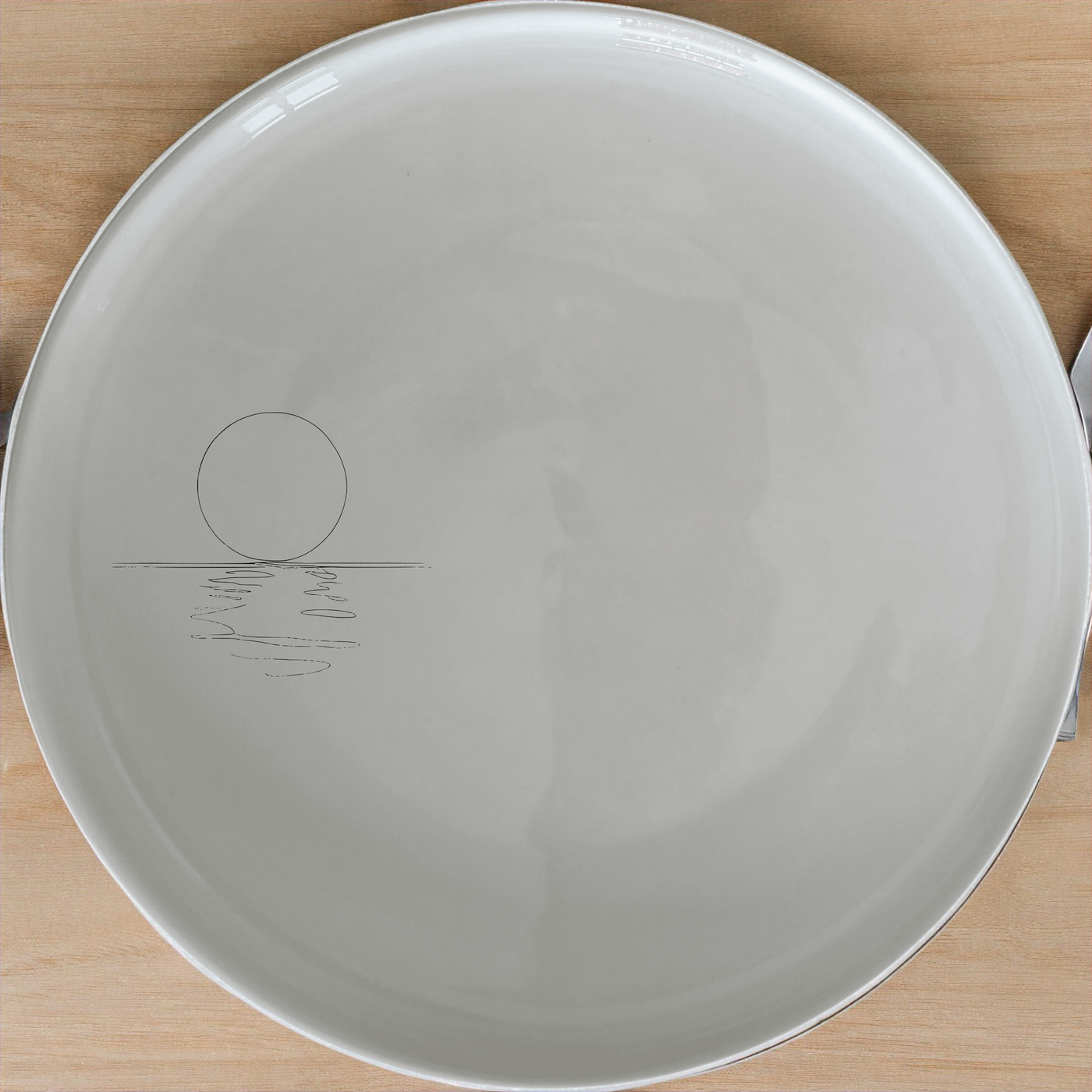 Reflections Water Moon Side Plate Set of 4 - Range 3 offers a serene and abstract design perfect for modern dining settings.