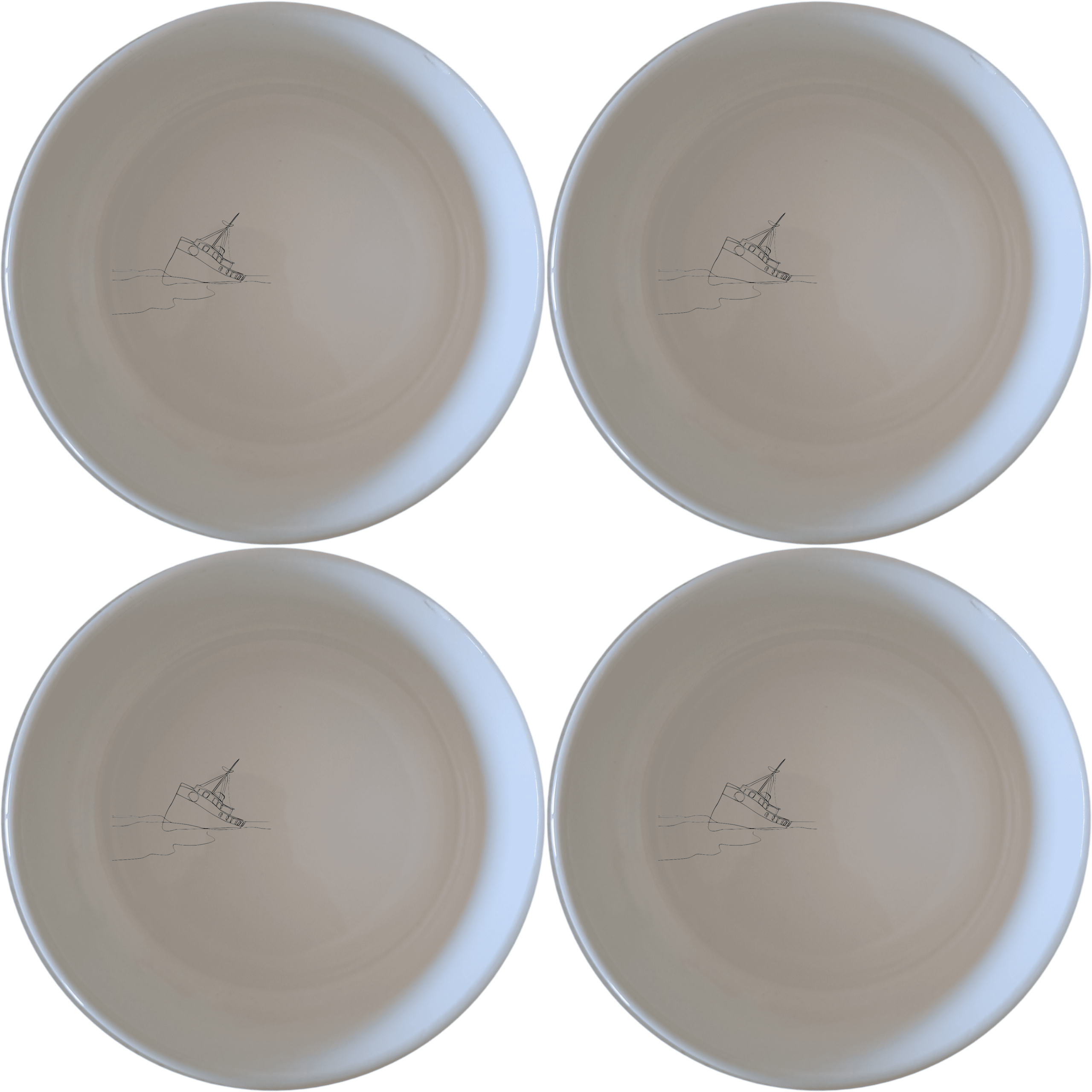 Wreck Deserted Beach Bowl Set of 4 - Range 1 offers a unique nautical design perfect for any kitchen. This set includes four 12cm bowls, ideal for everyday use and special occasions.