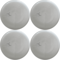 The Wreck Deserted Beach Side Plate Set of 4 - Range 1 is a captivating collection of ceramic plates featuring a minimalist shipwreck design, perfect for adding a touch of nautical charm to any dining setting.