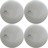 Wreck Deserted Beach Side Plate Set of 4 - Range 3 is a captivating set of four side plates featuring a serene shipwreck scene on a deserted beach. Crafted from ceramic, these plates are perfect for adding a touch of nautical charm to your dining table.