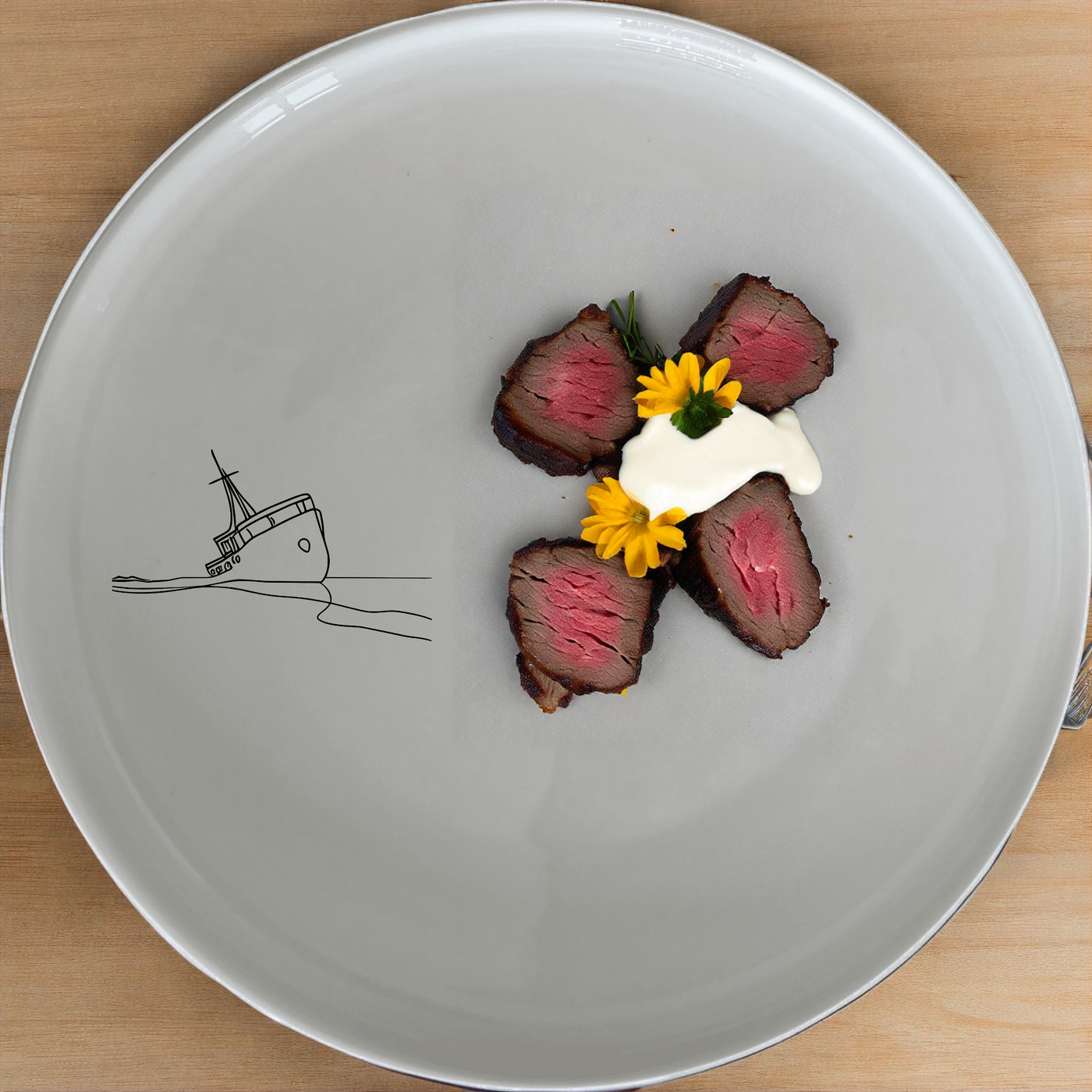 The Shipwreck Deserted Beach Dinner Set of 12 brings a unique and artistic touch to your dining experience with its minimalist design.