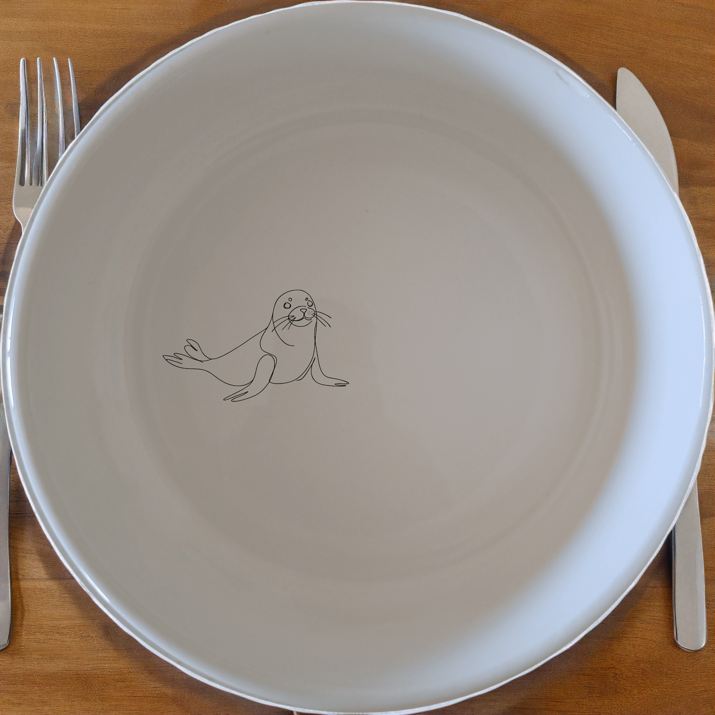 Hand Drawn Harbour Seal Bowl Set of 4 - Range 1 is a charming and unique addition to your kitchen, perfect for everyday use or special occasions.