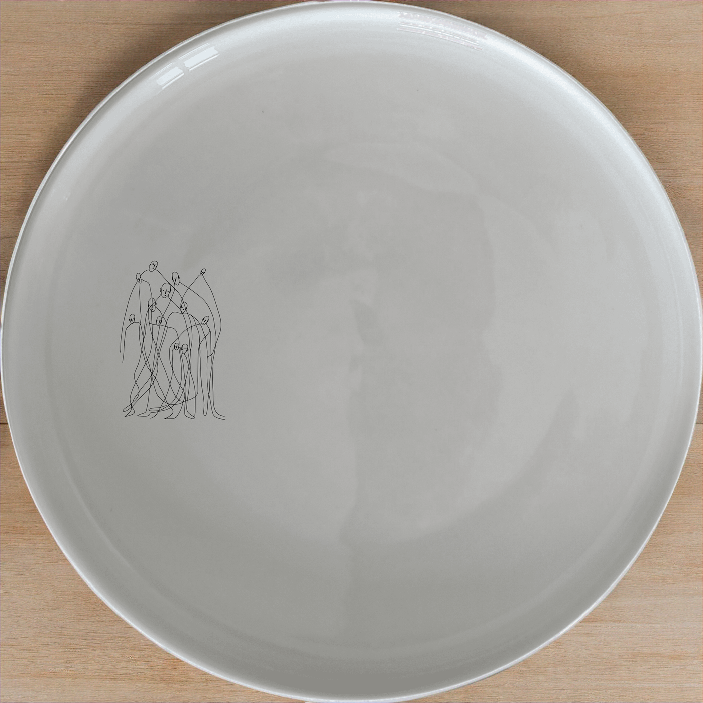 Abstract Figures Side Plate Set of 4 - Range 1 adds modern art to your table. Perfect for contemporary dining settings.