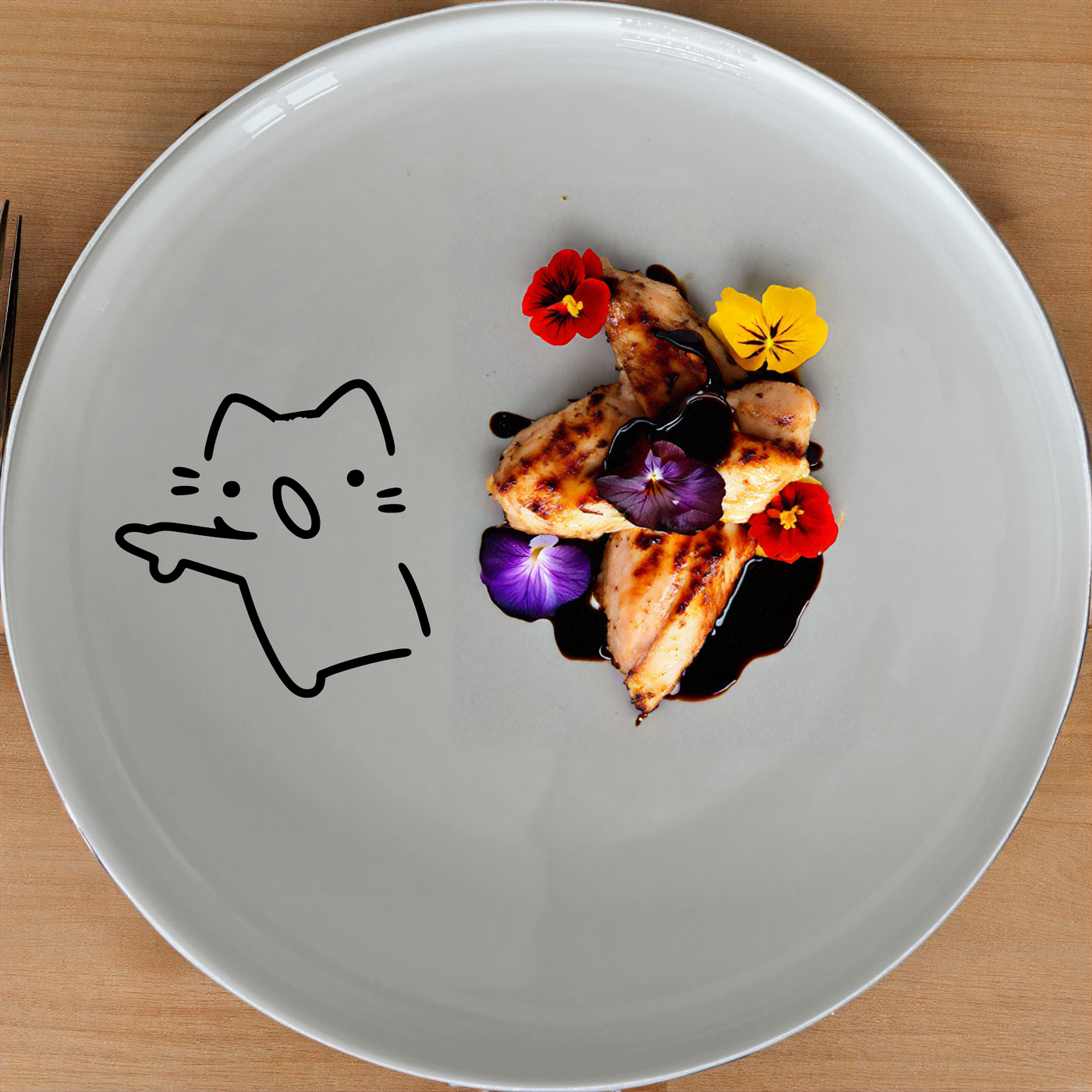 The Wojak Cat Meme Dinner Set of 12 brings a playful and modern touch to your dining experience with unique designs.