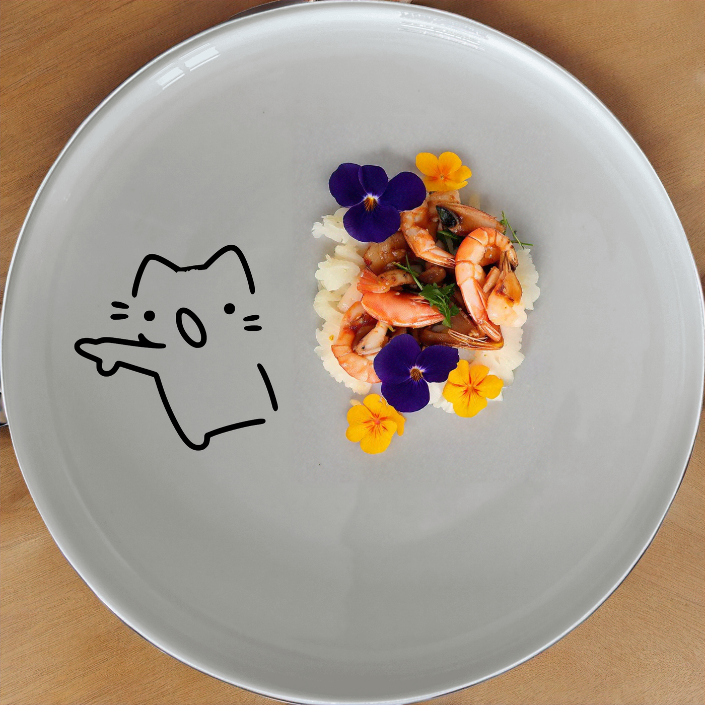 Wojak Cat Meme Dinner Plate Set of 4 - Range 1 is a charming and playful addition to your dining table, perfect for adding a touch of humor and fun to any meal.