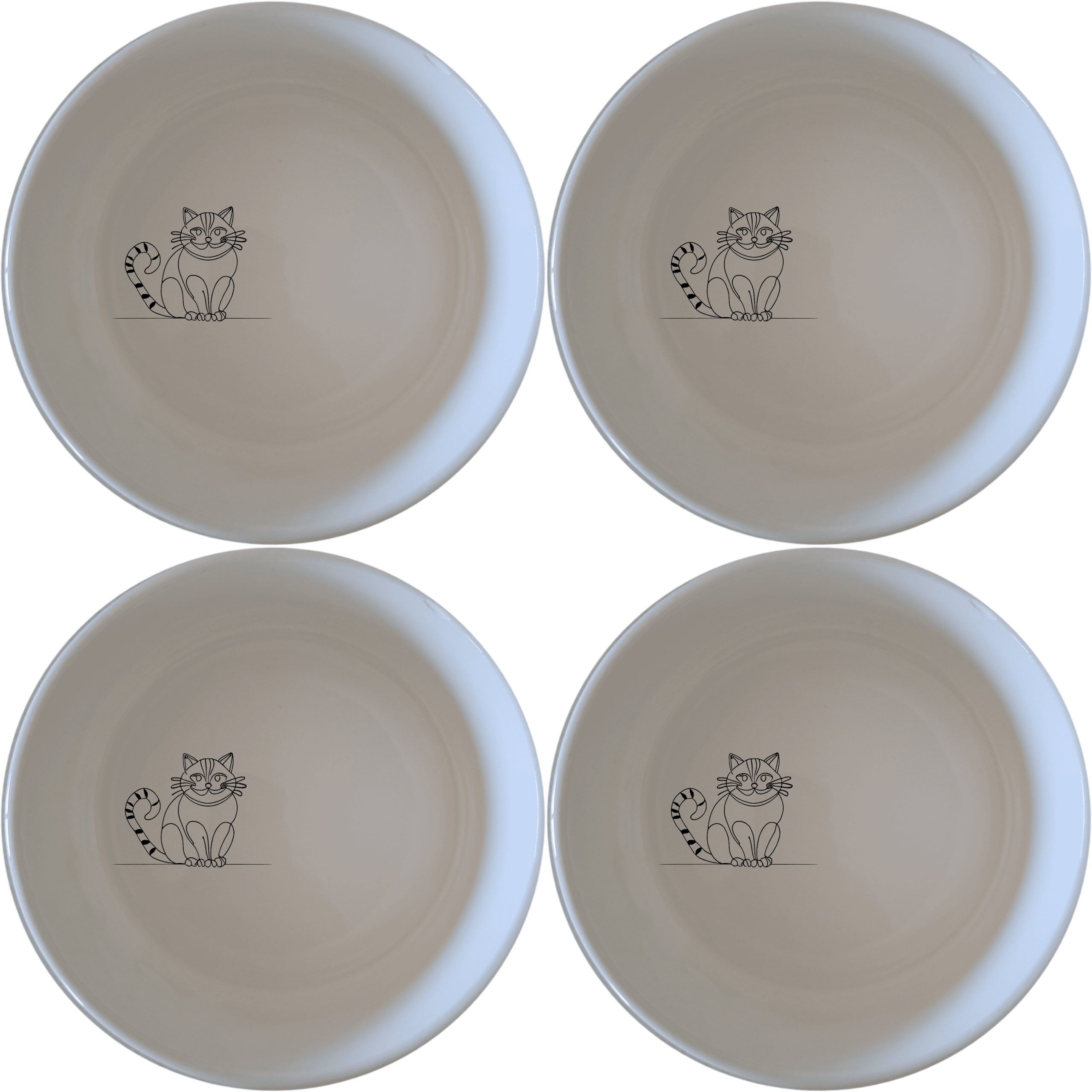 Alice Wonderland Cheshire Cat Bowl Set of 4 - Range 4 is a charming set of four 12cm bowls featuring the iconic Cheshire Cat design. Perfect for adding a whimsical touch to your dining experience.