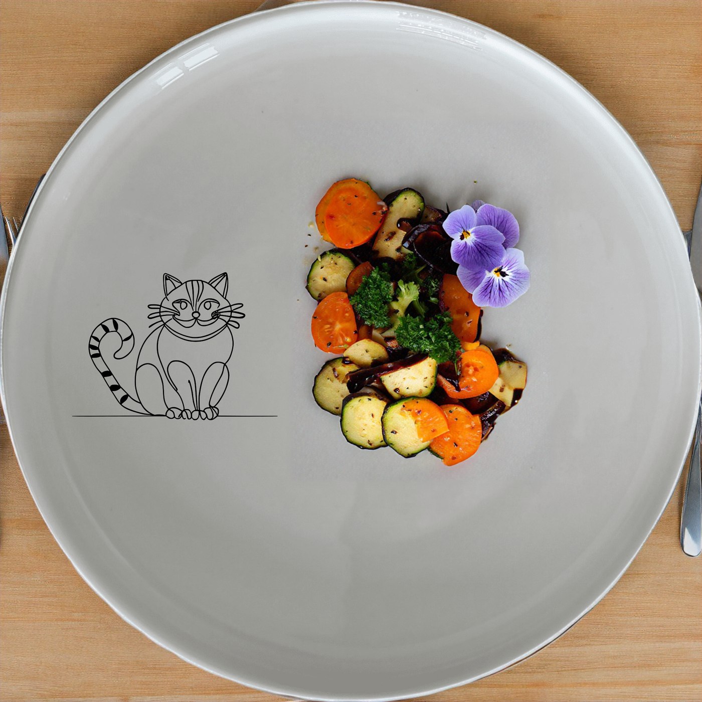 Cheshire Cat Dinner Plate Set of 4 - Range 4 features whimsical designs perfect for any cat lover's collection.