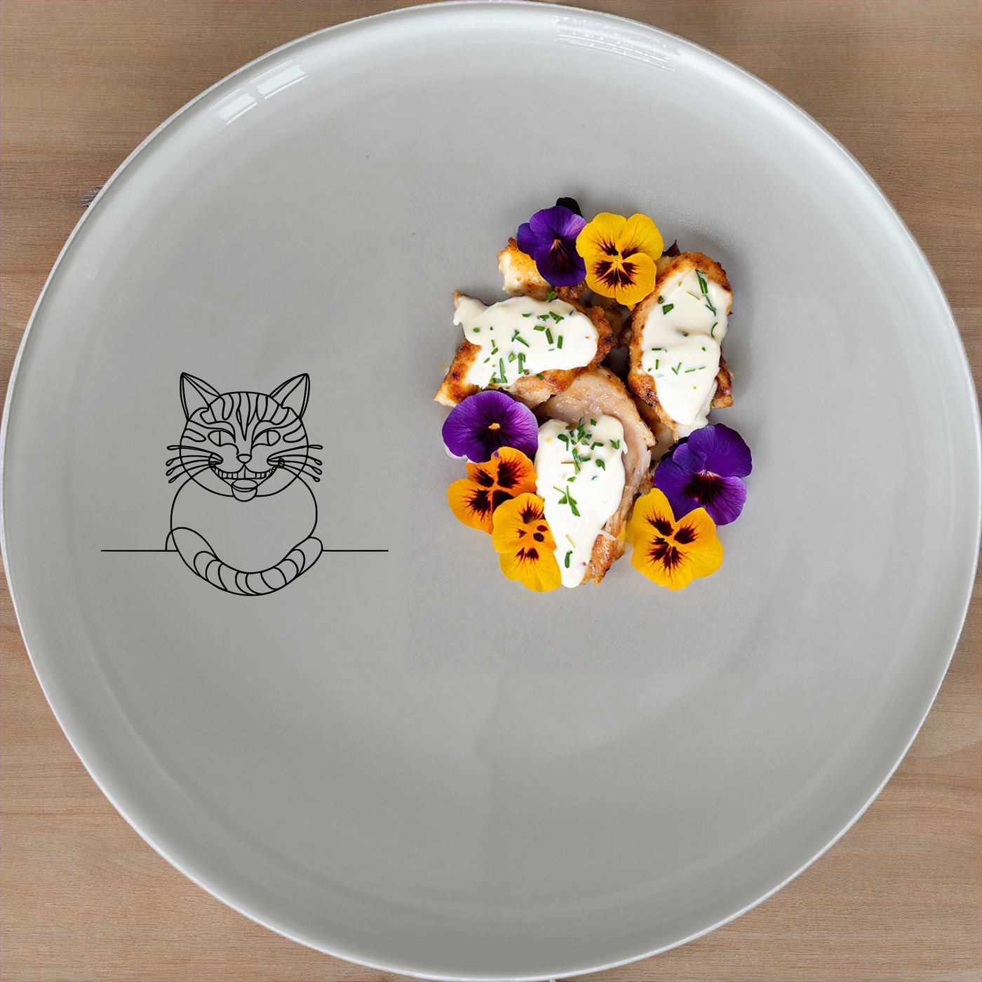 Cheshire Cat Side Plate Set of 4 - Range 1 is a charming addition to any kitchen, featuring a whimsical design that adds a touch of magic and fun to your dining experience.