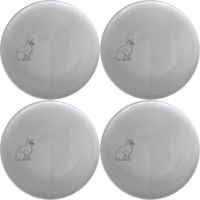 Fat Quirky Cat Side Plate Set of 4 - Range 4 is a charming and playful addition to any dining set, perfect for cat lovers.