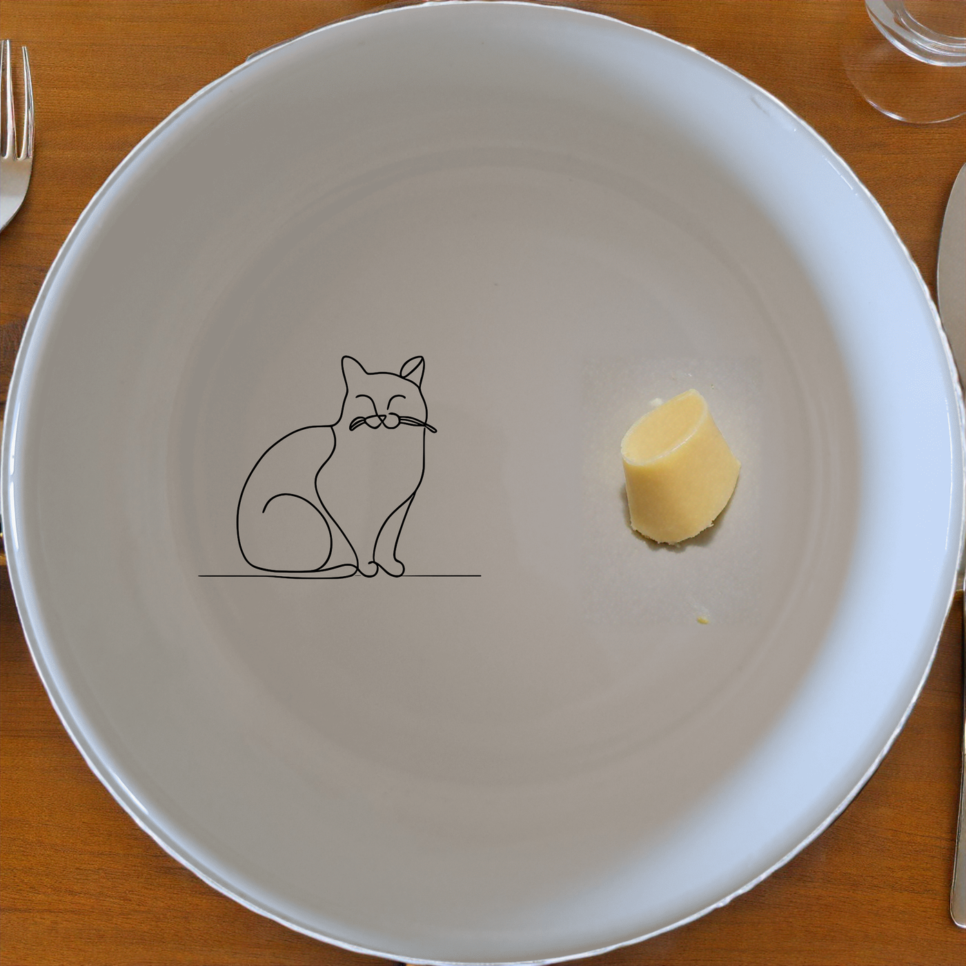 Elongated Fat Quirky Cat Bowl Set of 4 - Range 2 is a charming and playful addition to any kitchen, perfect for cat lovers.