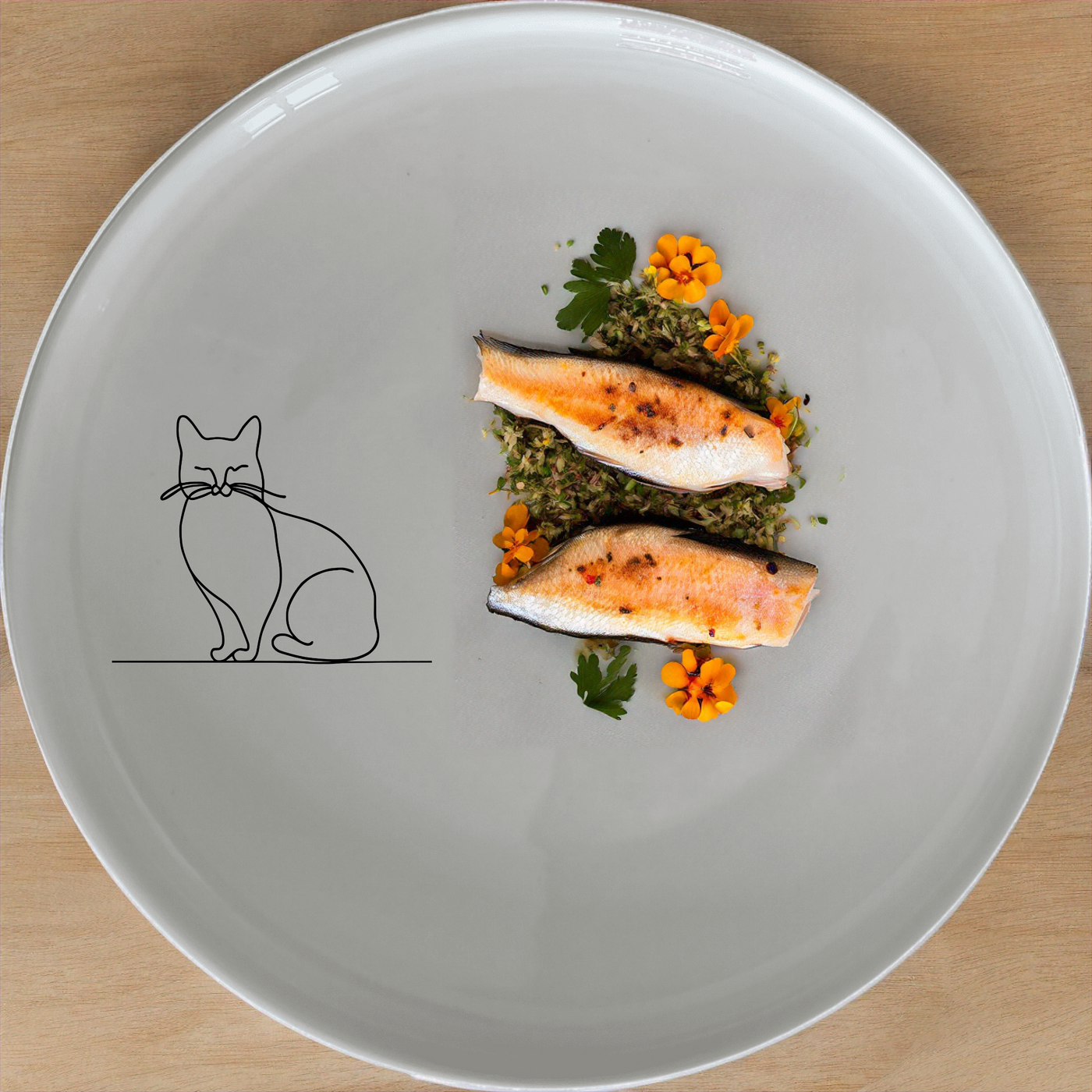 Fat Quirky Cat Dinner Plate Set of 4 - Range 3 adds a playful touch to your dining table with charming cat illustrations.