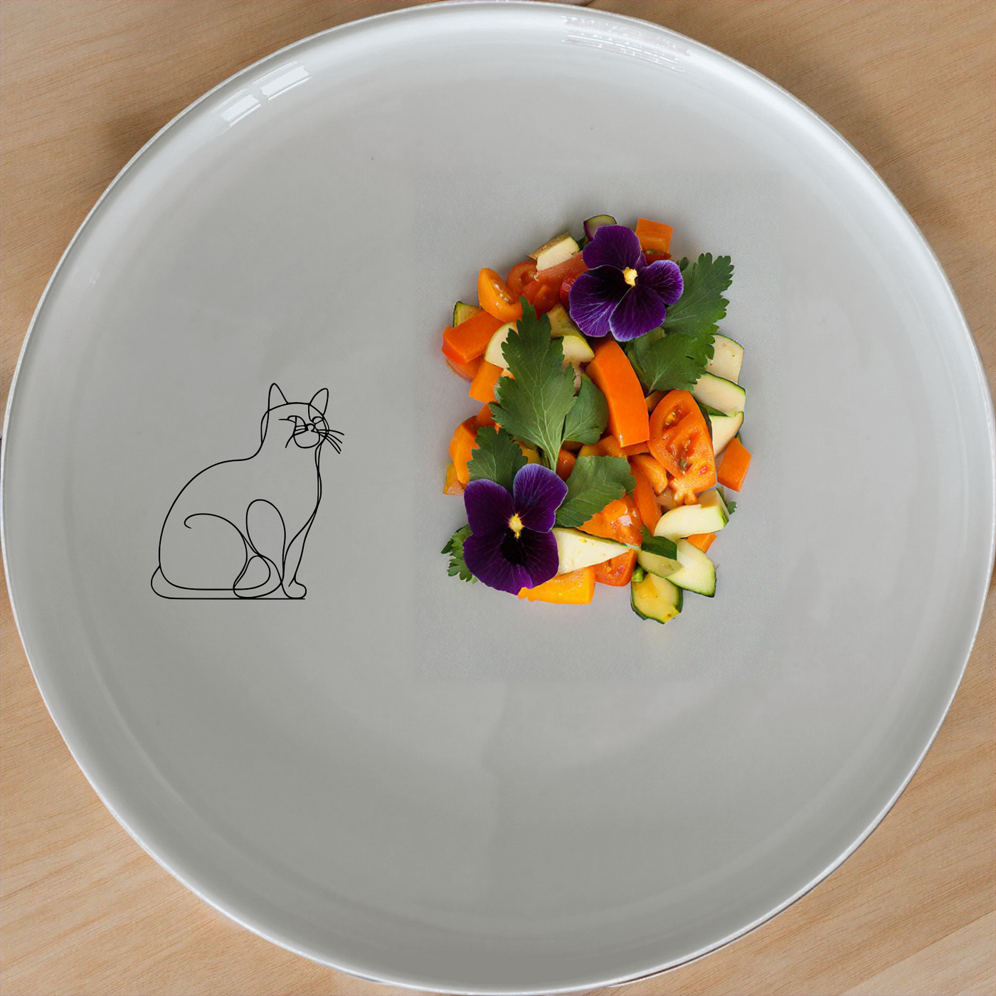 Fat Quirky Cat Side Plate Set of 4 - Range 4 is a charming and playful addition to any dining set, perfect for cat lovers.