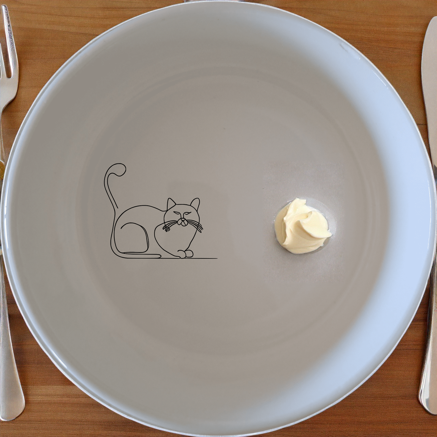 Grumpy Fat Cat Bowl Set of 4 - Range 3 is a charming and practical addition to any kitchen, perfect for pet lovers.
