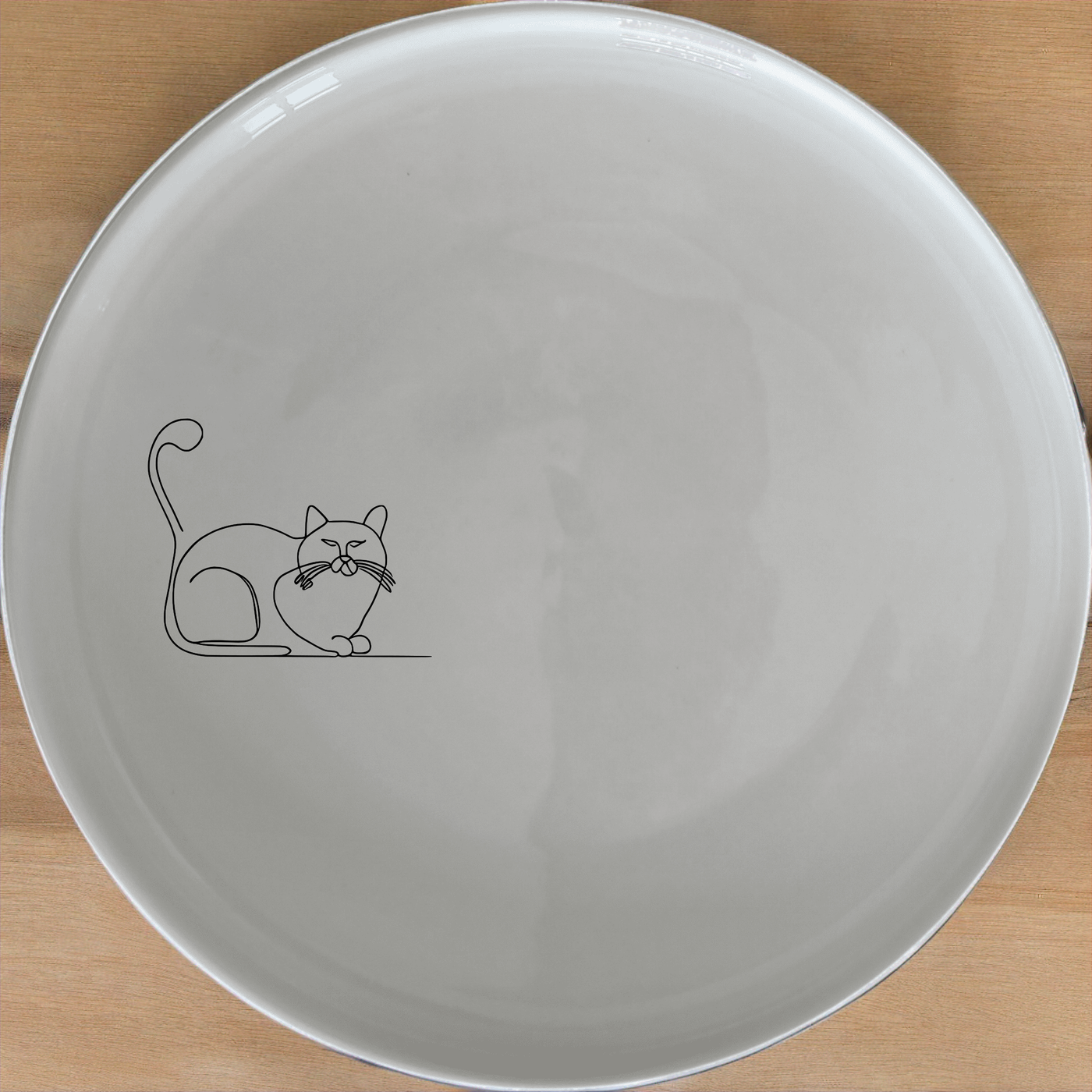 Grumpy Fat Cat Dinner Plate Set of 4 - Range 3 adds a whimsical touch to your dining table with charming cat illustrations.