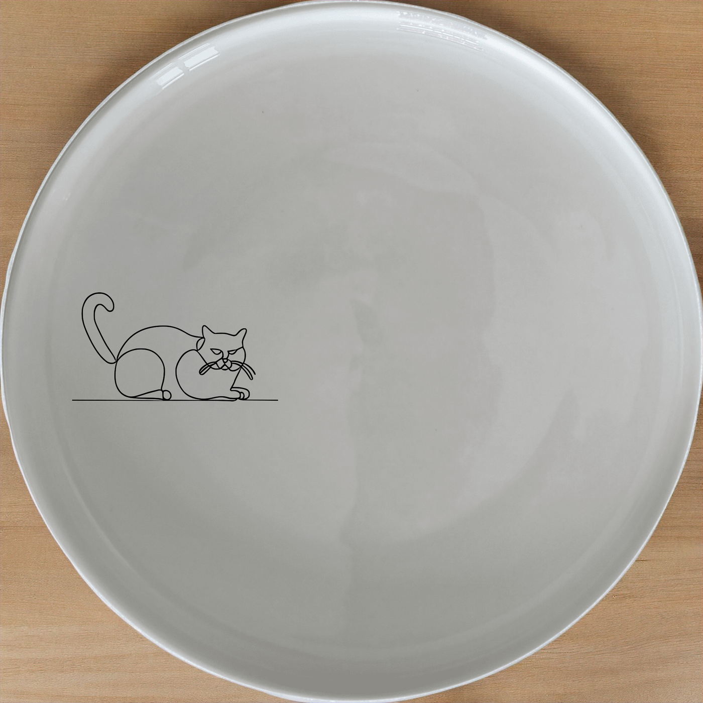 Grumpy Fat Cat Side Plate Set of 4 - Range 2 is a charming set of four ceramic side plates featuring a grumpy fat cat design. Perfect for adding a touch of humor to your dining table.