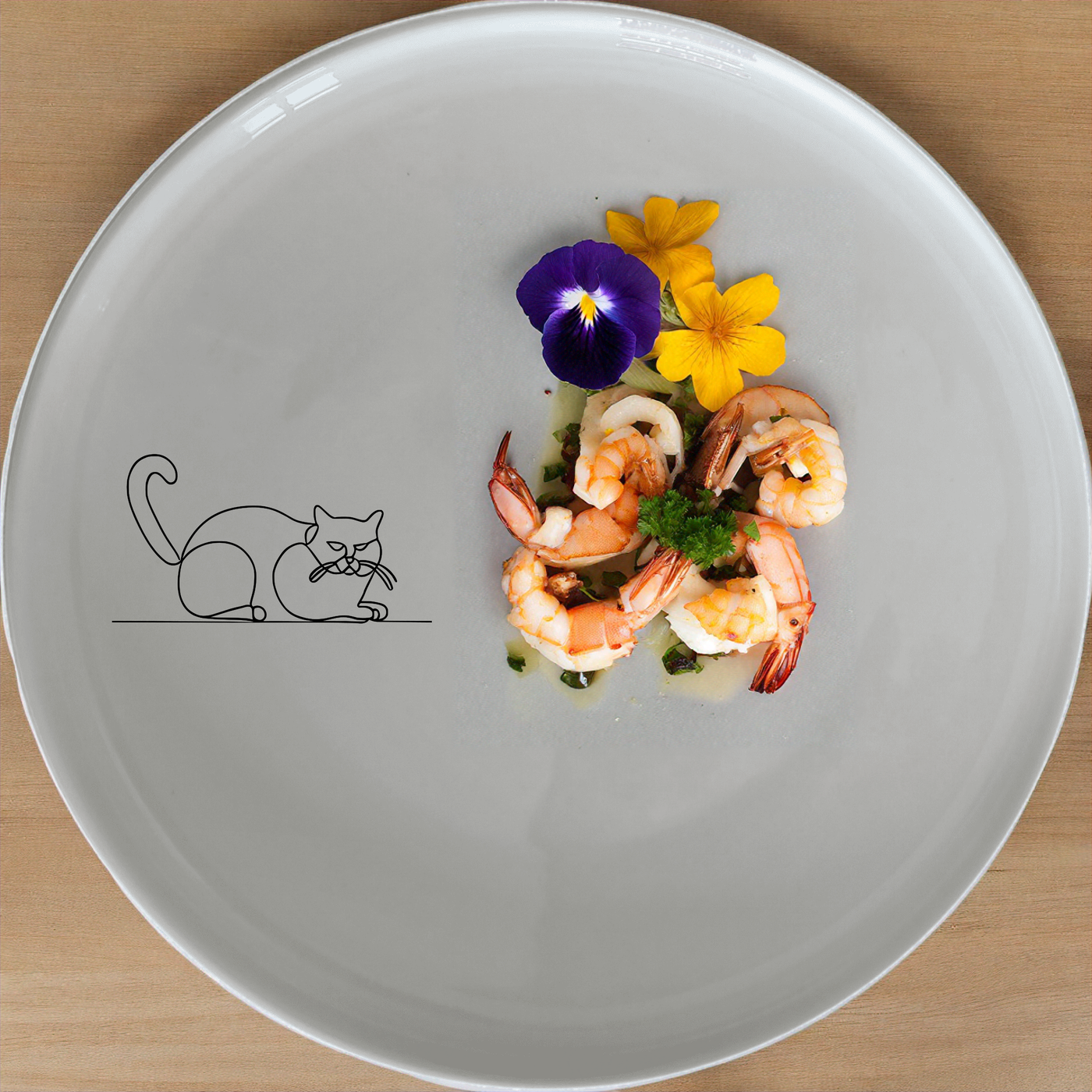 Grumpy Fat Cat Side Plate Set of 4 - Range 2 is a charming set of four ceramic side plates featuring a grumpy fat cat design. Perfect for adding a touch of humor to your dining table.