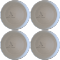 Arabic Calligraphy Ya Bahaul Bowl Set of 4 - Range 4 is a beautiful and elegant set of four bowls, each featuring intricate Arabic calligraphy. Perfect for any dining occasion, these bowls add a touch of sophistication to your table setting.