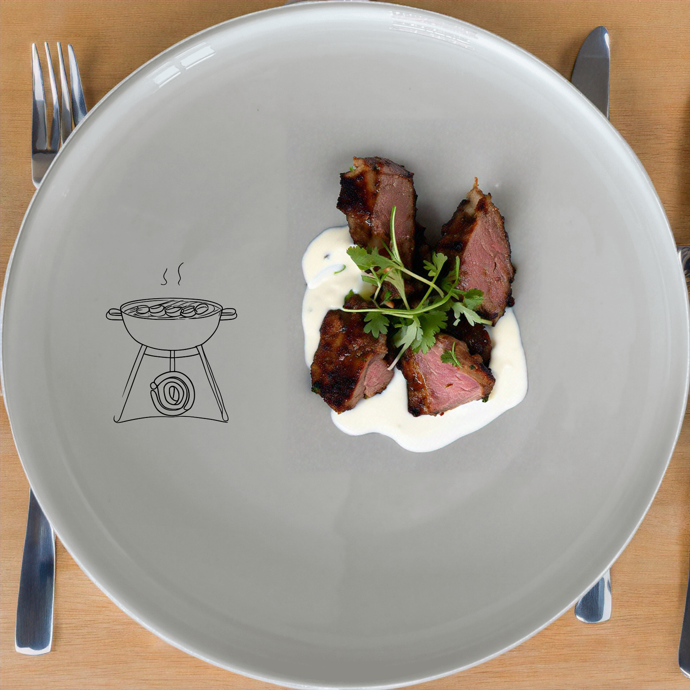 Braai Boerewors Dinner Set of 12 - Range 2 is a stylish and practical dinnerware set perfect for any home. This set includes four dinner plates, four side plates, and four bowls, all featuring a unique braai and boerewors design. Ideal for both everyday use and special occasions, this set adds a touch of South African flair to your dining experience.