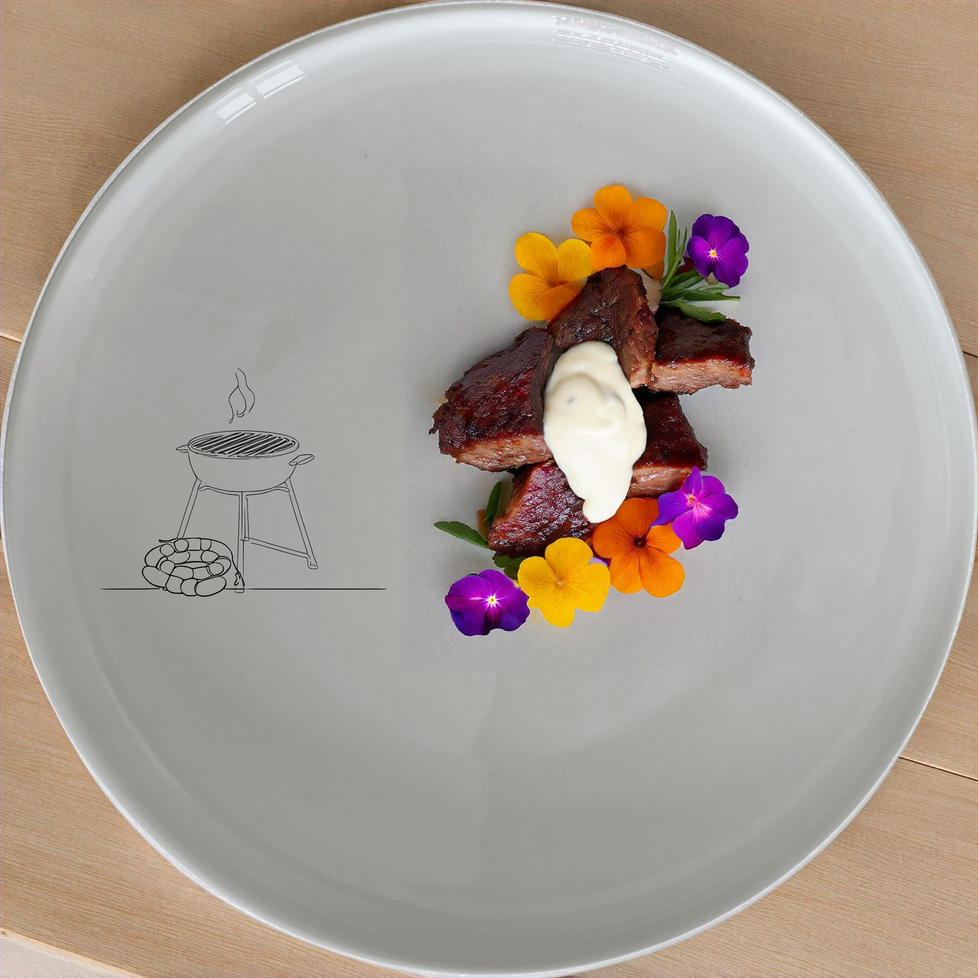 Braai Boerewors Dinner Plate Set of 4 - Range 1 is a stylish and practical choice for any kitchen. These elegant plates feature a unique design that adds a touch of sophistication to your dining experience.