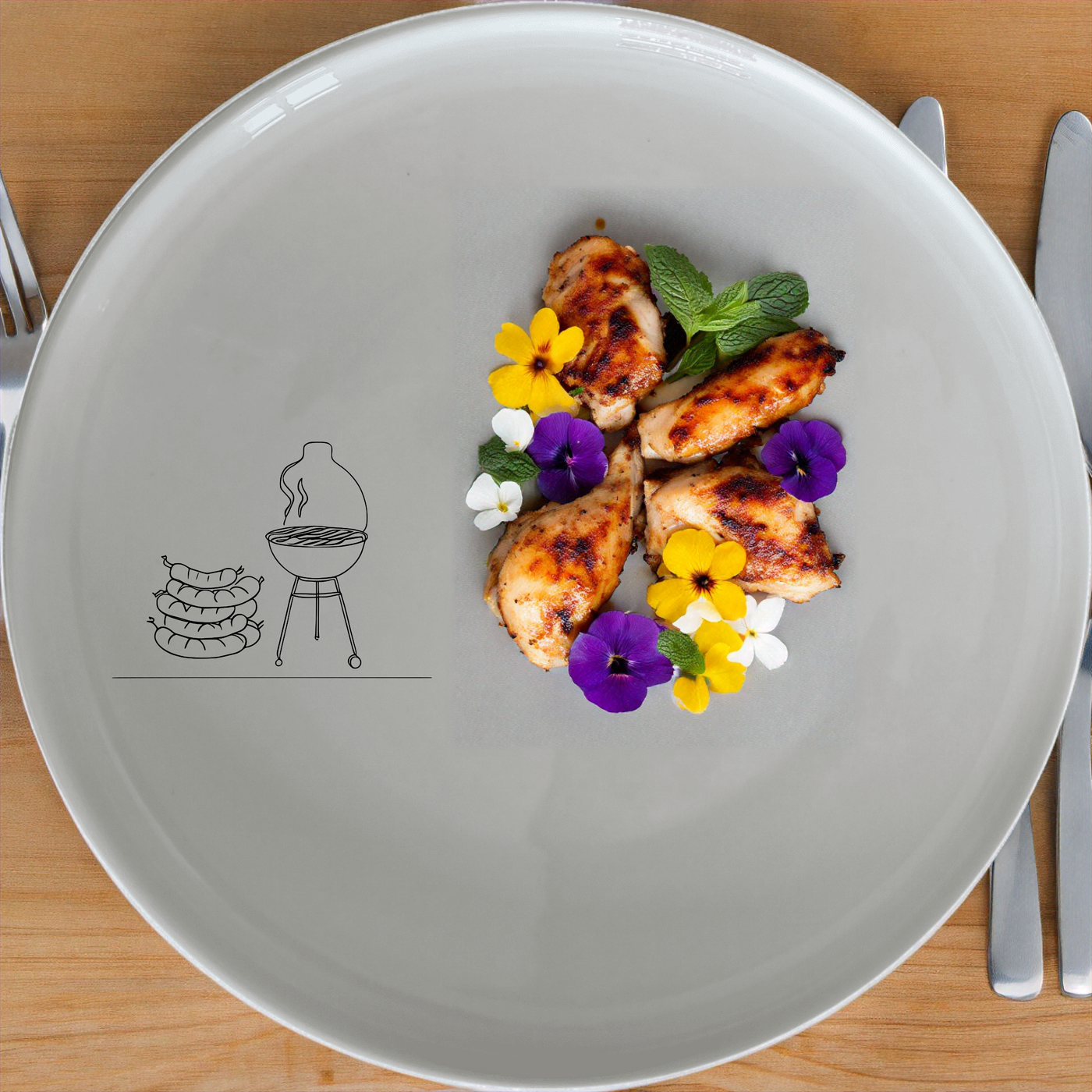 Braai Boerewors Dinner Plate Set of 4 - Range 3 is a stylish and practical addition to your dinnerware collection, perfect for any occasion.