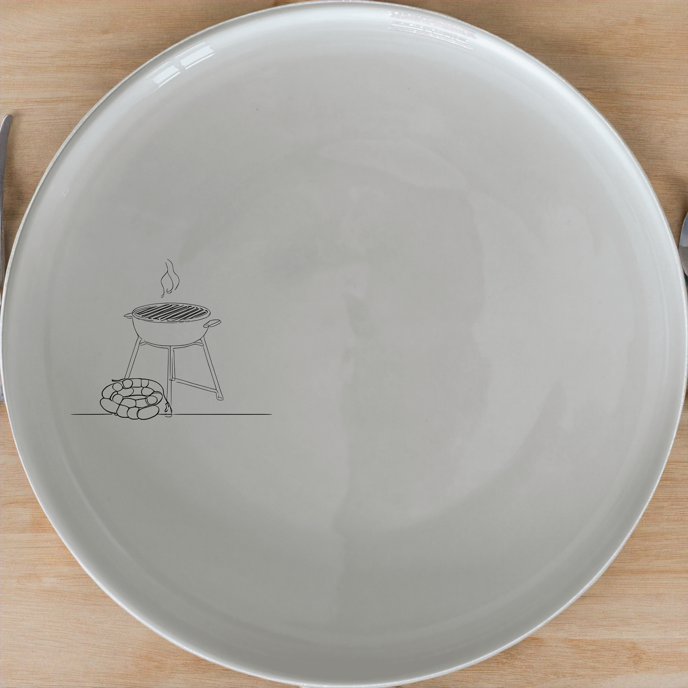 Braai Boerewors Side Plate Set of 4 - Range 1 is a stylish and practical addition to your dining collection, perfect for any home.