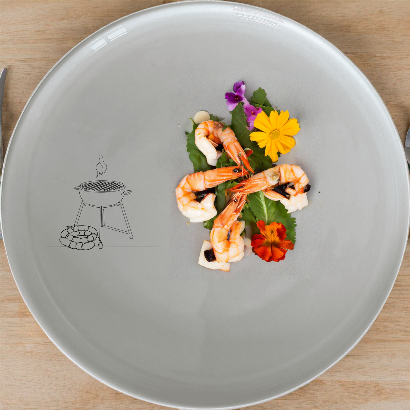 Braai Boerewors Side Plate Set of 4 - Range 1 is a stylish and practical addition to your dining collection, perfect for any home.