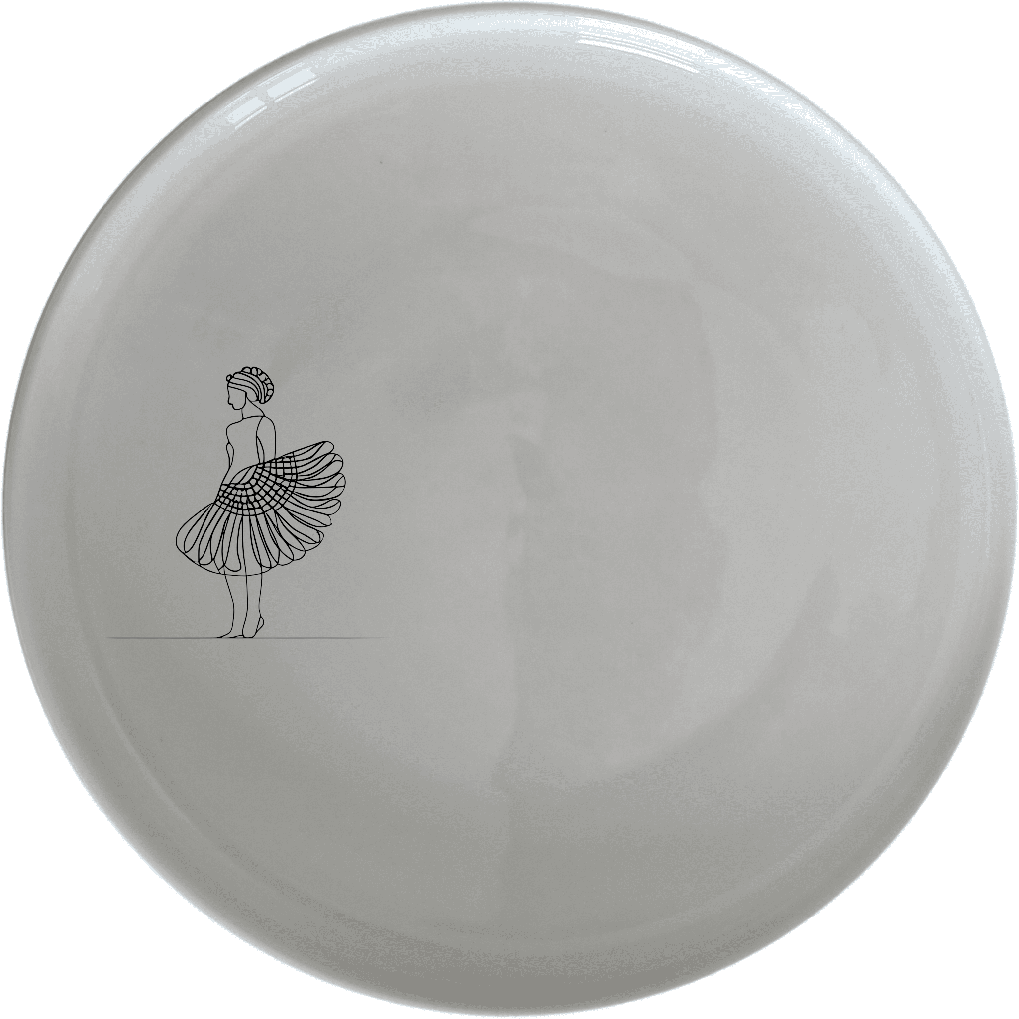 Ballet Dancer Dinner Plate Set of 4 - Range 3 adds elegance to your table setting with its minimalist design.