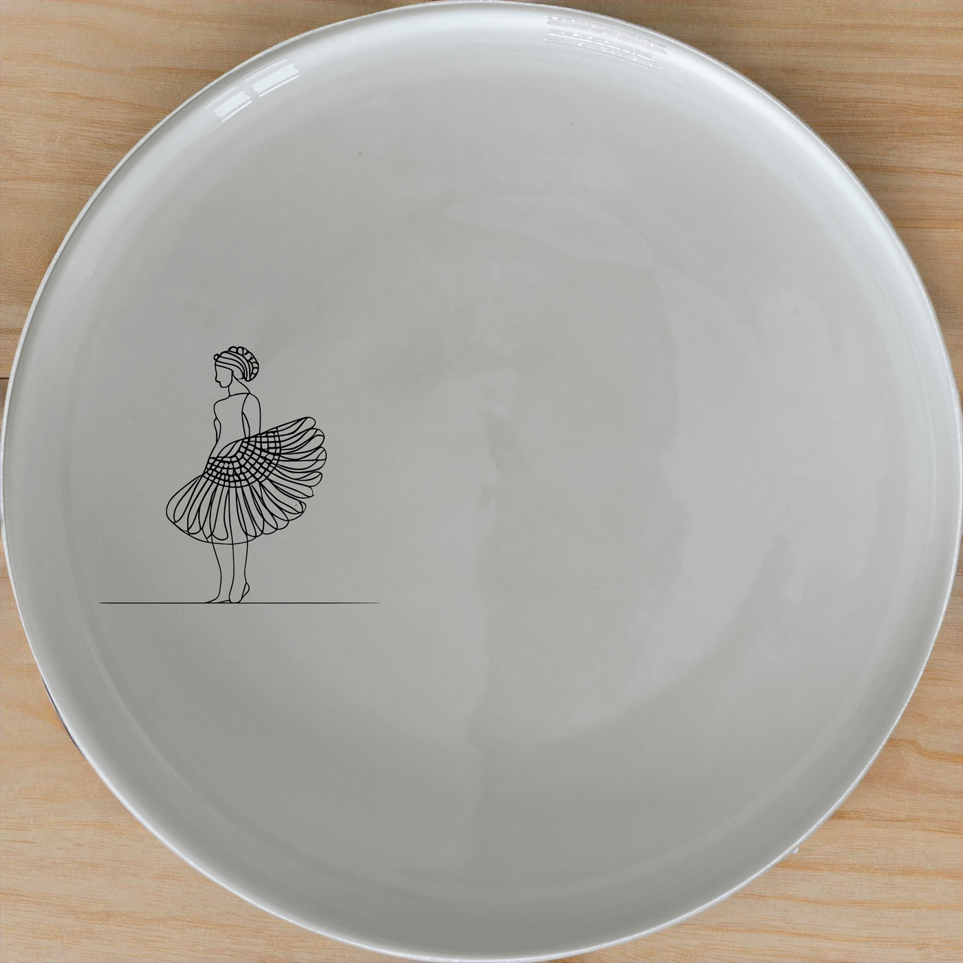 Ballet Dancer Side Plate Set of 4 - Range 3 adds elegance to any dining table with its minimalist design and timeless appeal.