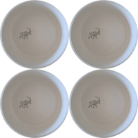 Cape Wildlife Bowl Set of 4 - Range 3 is a stunning collection of four 12cm bowls, each featuring a unique geometric animal design. Perfect for modern dining and everyday use.