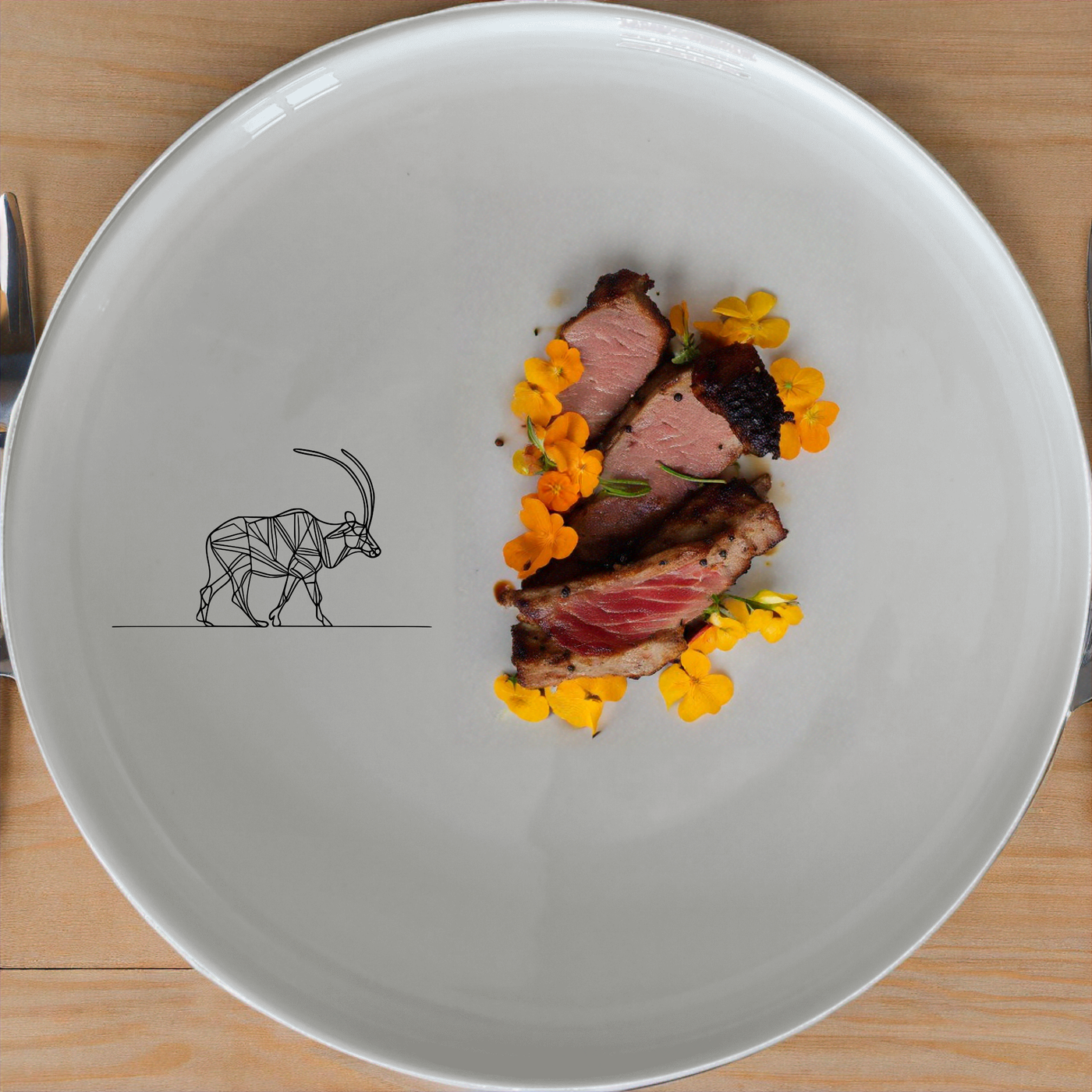 The Cape Wildlife Dinnerware Set of 12 - Range 3 features elegant animal designs perfect for any dining occasion.