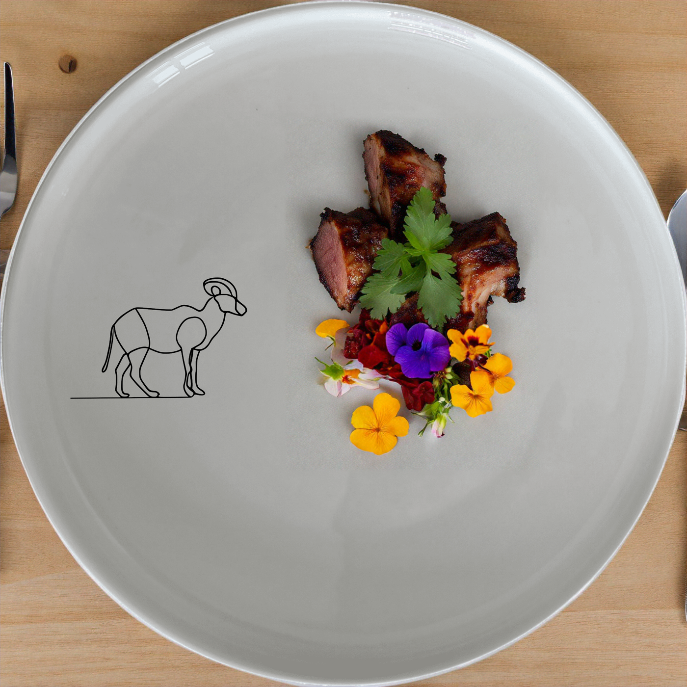 The Cape Wildlife Series Dinner Set of 12 - Range 4 brings a touch of nature to your dining table with elegant wildlife designs.