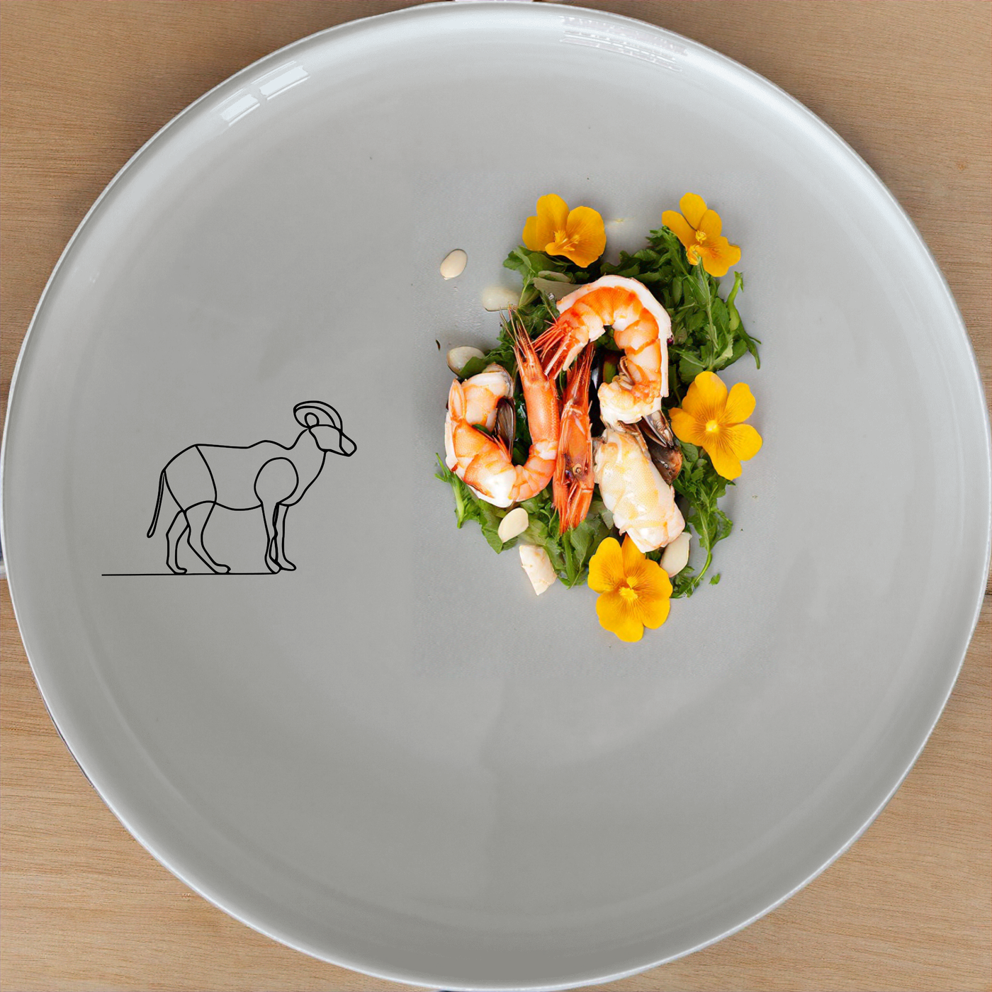 Discover the Wildlife Goat Side Plate Set of 4 - Range 4, a charming addition to your tableware collection.