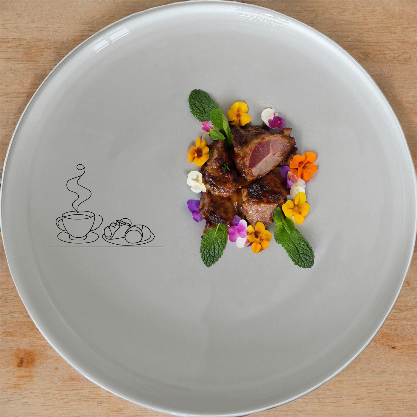 Coffee Pastries Side Plate Set of 4 - Range 2 is a stylish and functional set perfect for any kitchen. Enjoy your coffee and pastries in style with these elegant plates.