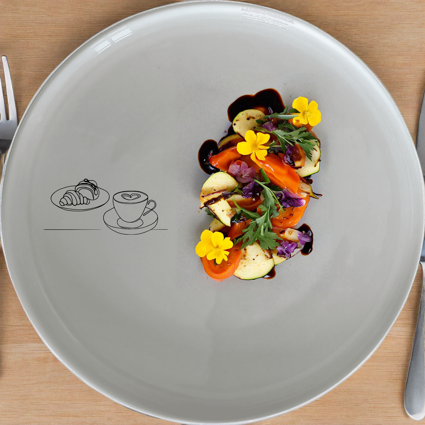 Coffee Pastries Side Plate Set of 4 - Range 3 adds a touch of elegance to your dining experience with its minimalist design and versatile appeal.