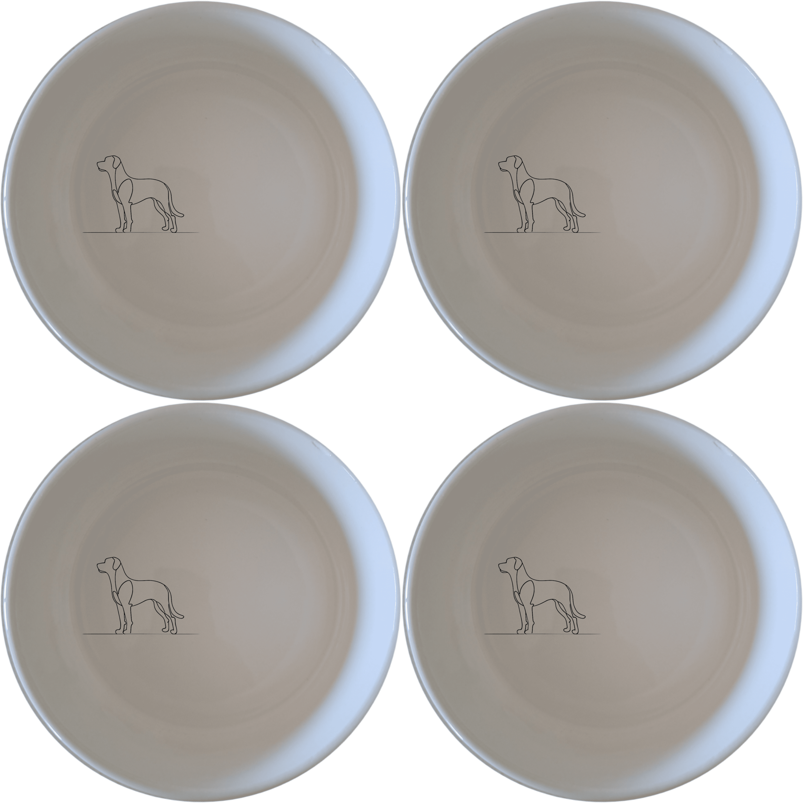 Dog Breeds Bowl Set of 4 - Range 3 is a stylish and practical addition to any kitchen. These ceramic bowls feature elegant dog breed illustrations, perfect for everyday use or special occasions.
