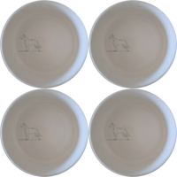 Dog Breeds Bowl Set of 4 - Range 4 is a stylish and practical addition to any kitchen. These ceramic bowls feature elegant dog breed illustrations, perfect for everyday use or special occasions.
