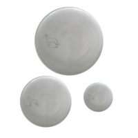 The Dog Breeds Dinnerware Set of 12 - Range 4 features elegant ceramic plates with subtle dog breed illustrations, perfect for pet lovers.