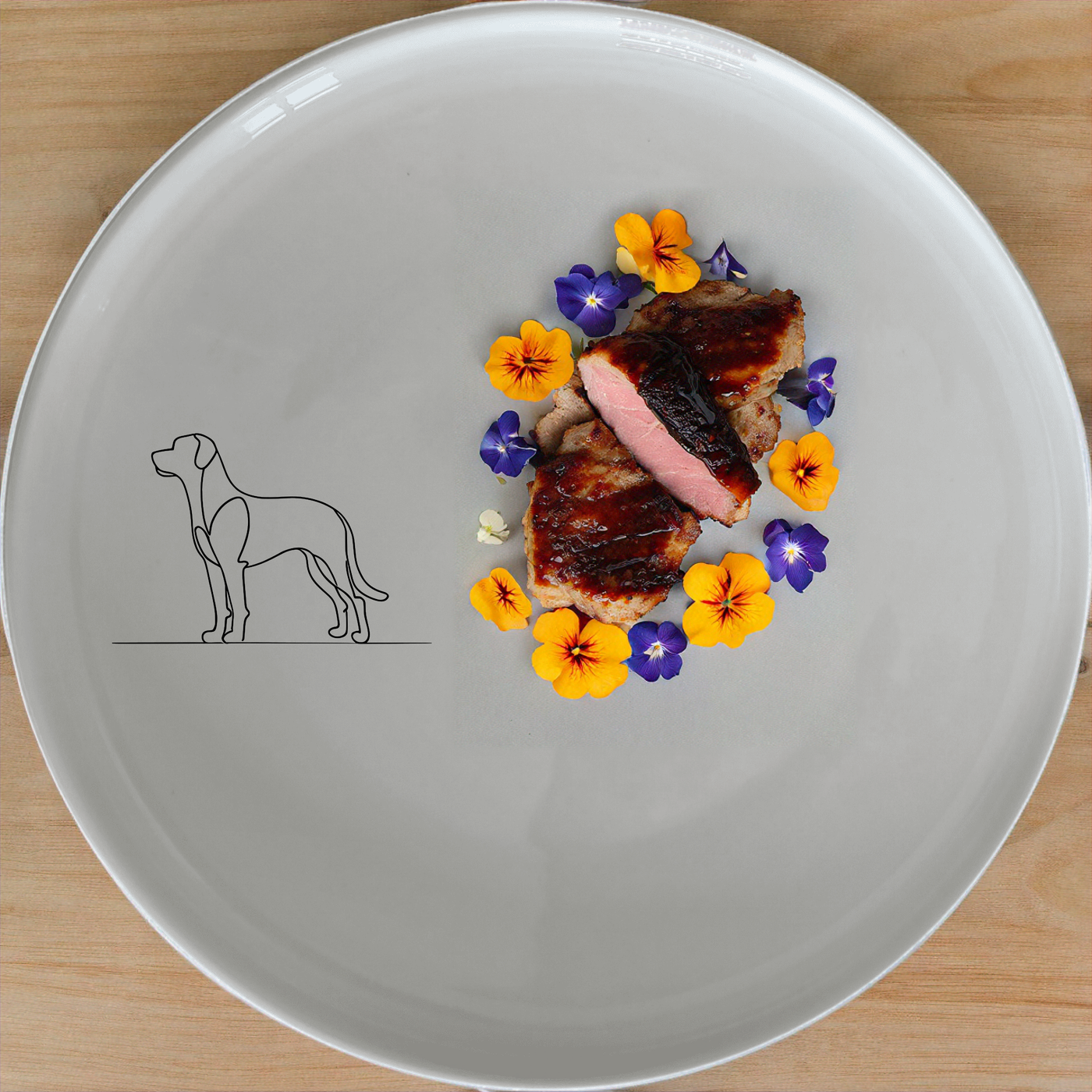 Dog Breeds Dinnerware Set of 12 - Range 3 is a stylish and functional set perfect for any dog lover. This set includes dinner plates, side plates, and bowls, all featuring a sleek dog breed silhouette design.