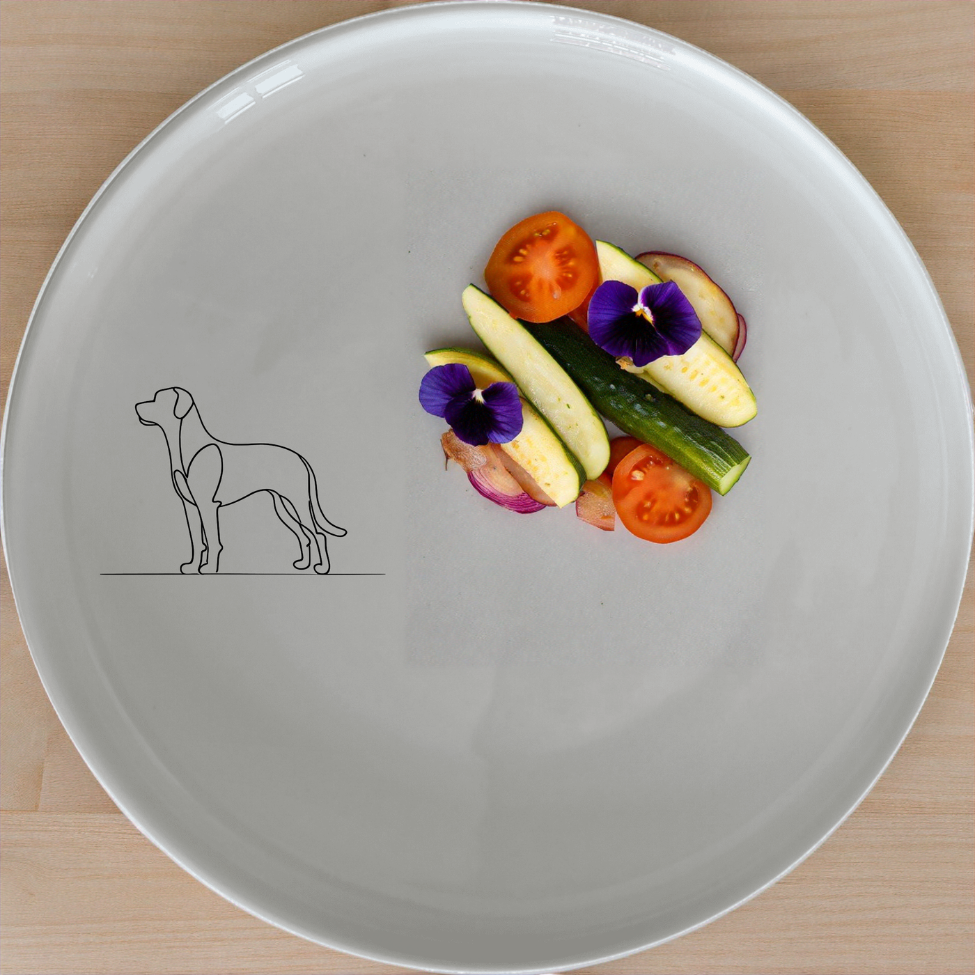 Dog Breeds Side Plate Set of 4 - Range 3 offers elegant, modern designs perfect for any dining table. Crafted from premium ceramic, these plates are both durable and stylish, ideal for everyday use or special occasions.