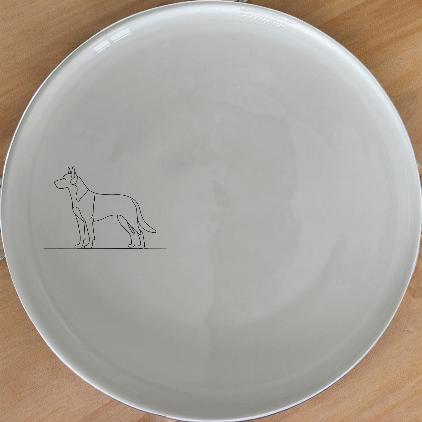 Dog Breeds Side Plate Set of 4 - Range 4 offers elegant ceramic plates with detailed breed illustrations, perfect for pet lovers.
