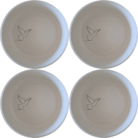 Dove Peace Star Bowl Set of 4 - Range 2 offers a serene and elegant design perfect for everyday use or special occasions.
