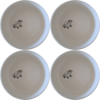 Frogs Reptiles Bowl Set of 4 - Range 4 adds a whimsical touch to your table setting with charming frog illustrations.