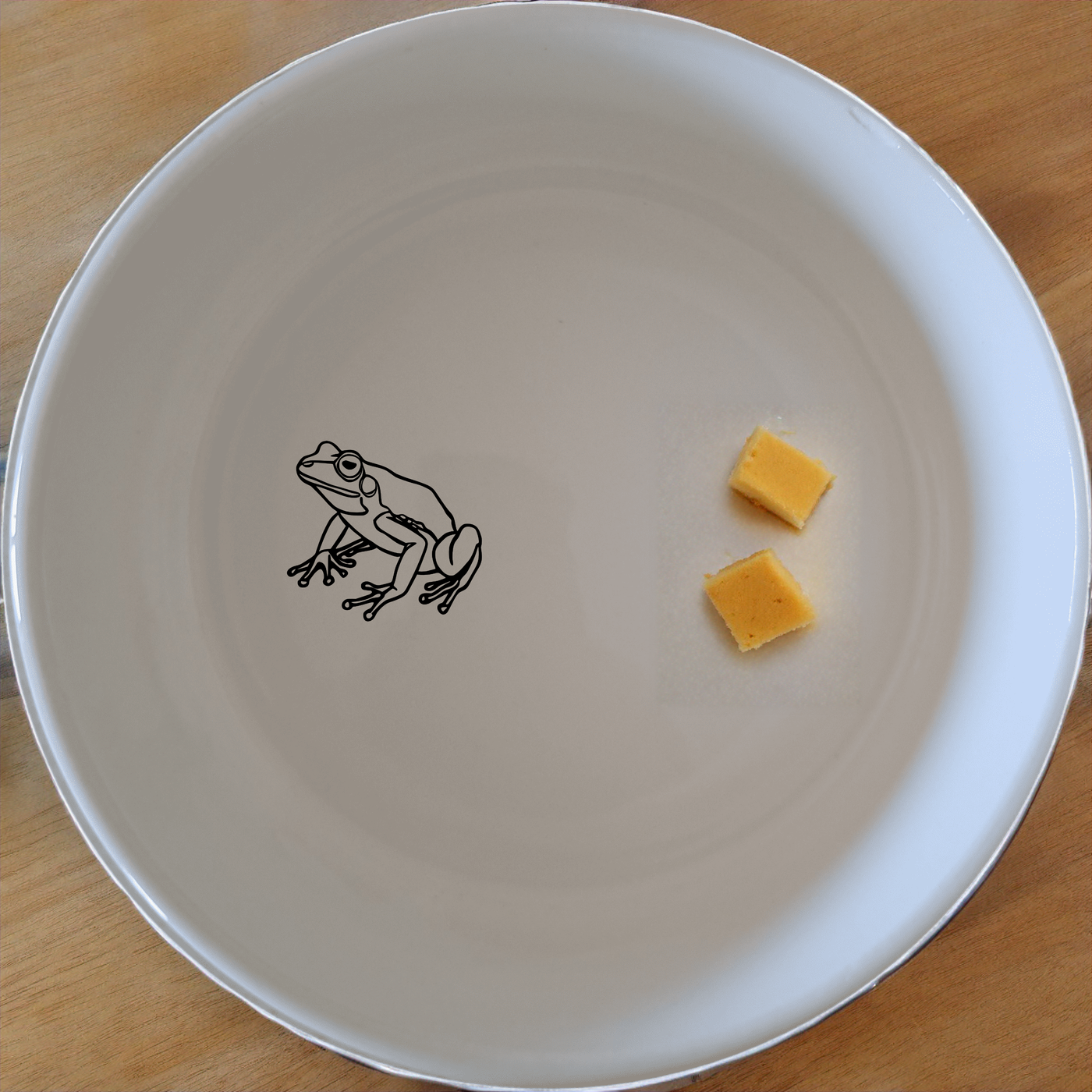 Frogs Reptiles Bowl Set of 4 - Range 2 is a charming set of four ceramic bowls, each featuring a delightful frog design. Perfect for everyday use or as a gift.