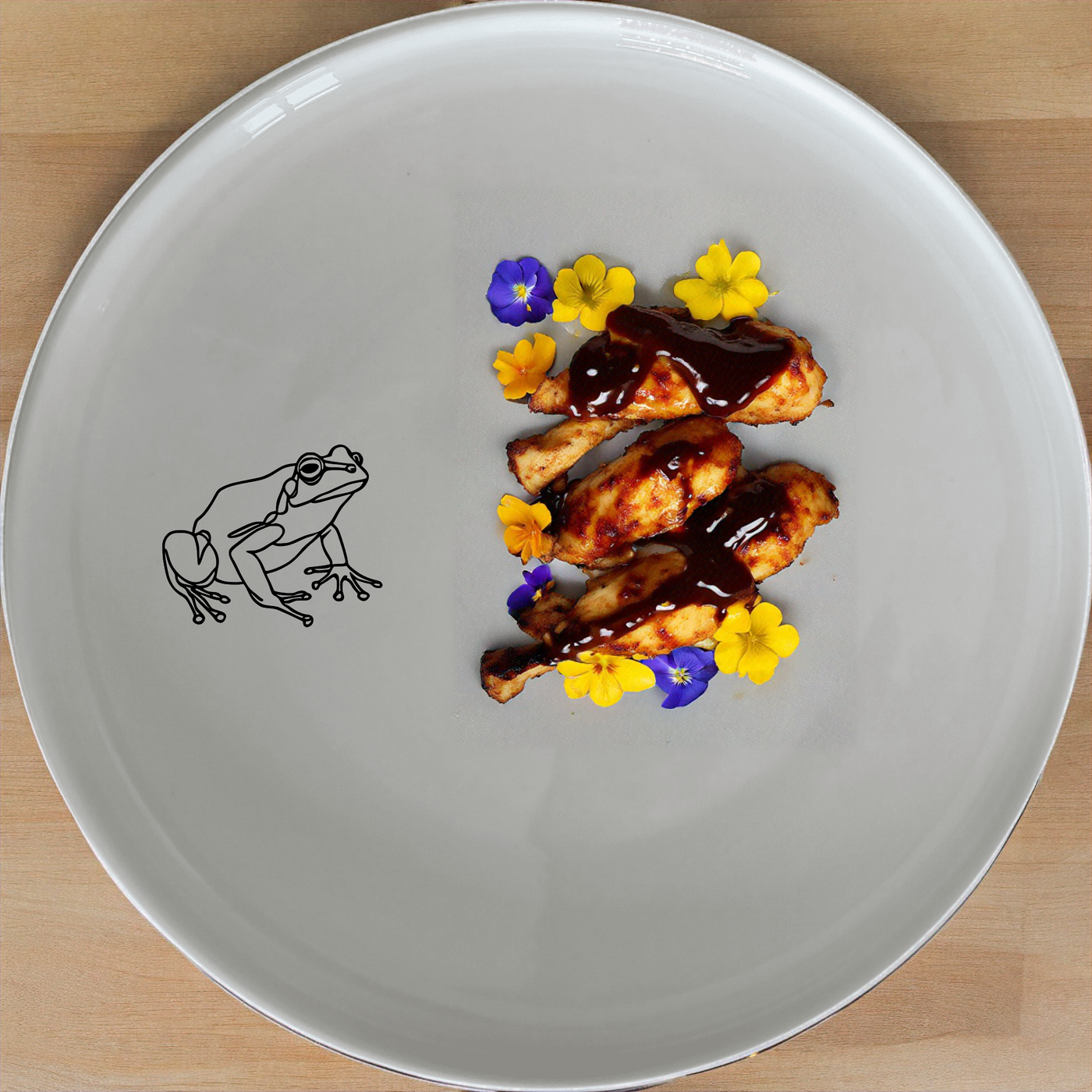 Frogs Reptiles Dinner Plate Set of 4 - Range 1 is a charming and versatile dinnerware set perfect for any dining occasion. Crafted from premium ceramic, these plates feature a delightful frog and reptile design that adds a touch of nature to your table setting.
