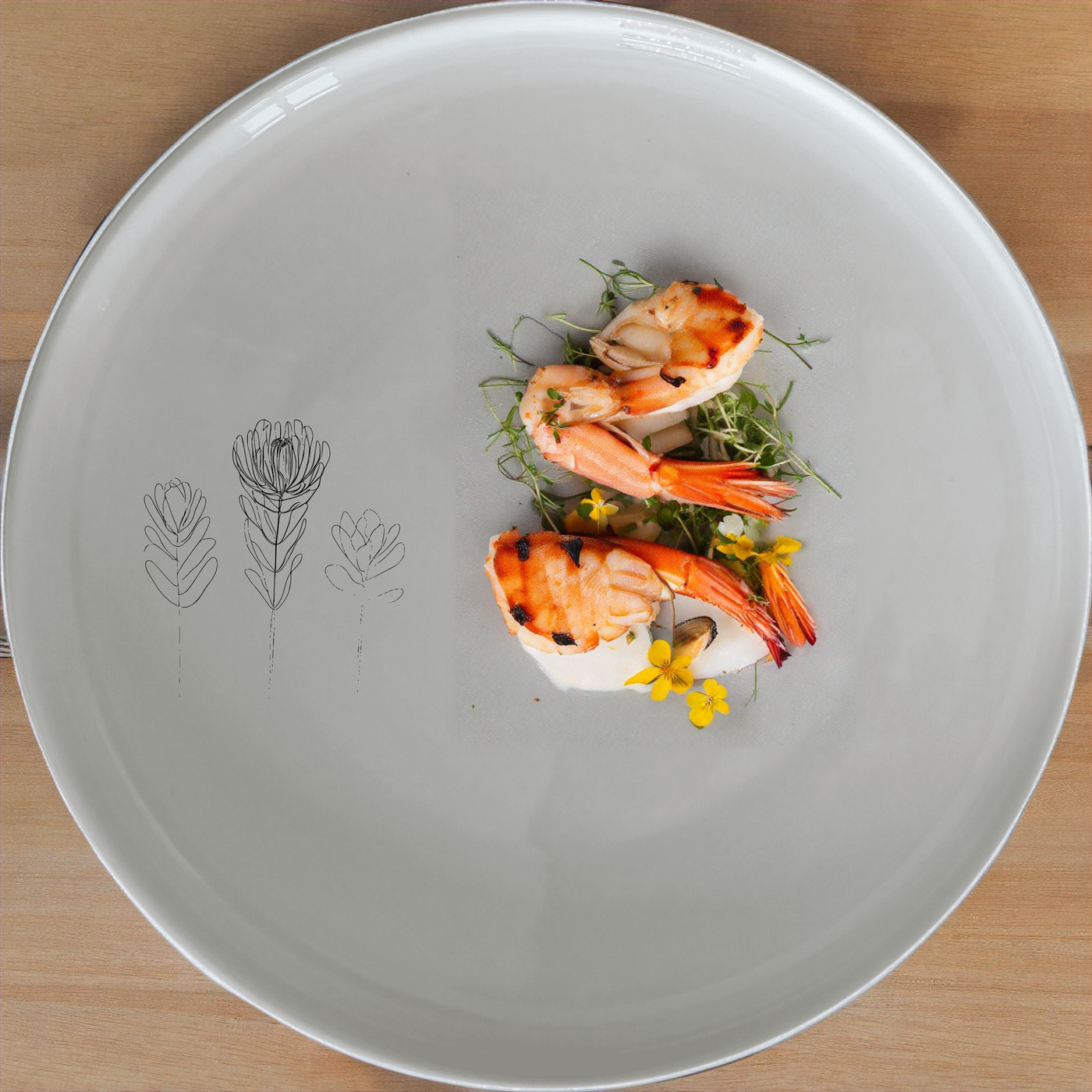 The Fynbos Collection Dinner Set of 12 - Range 2 features delicate botanical designs perfect for any dining occasion.